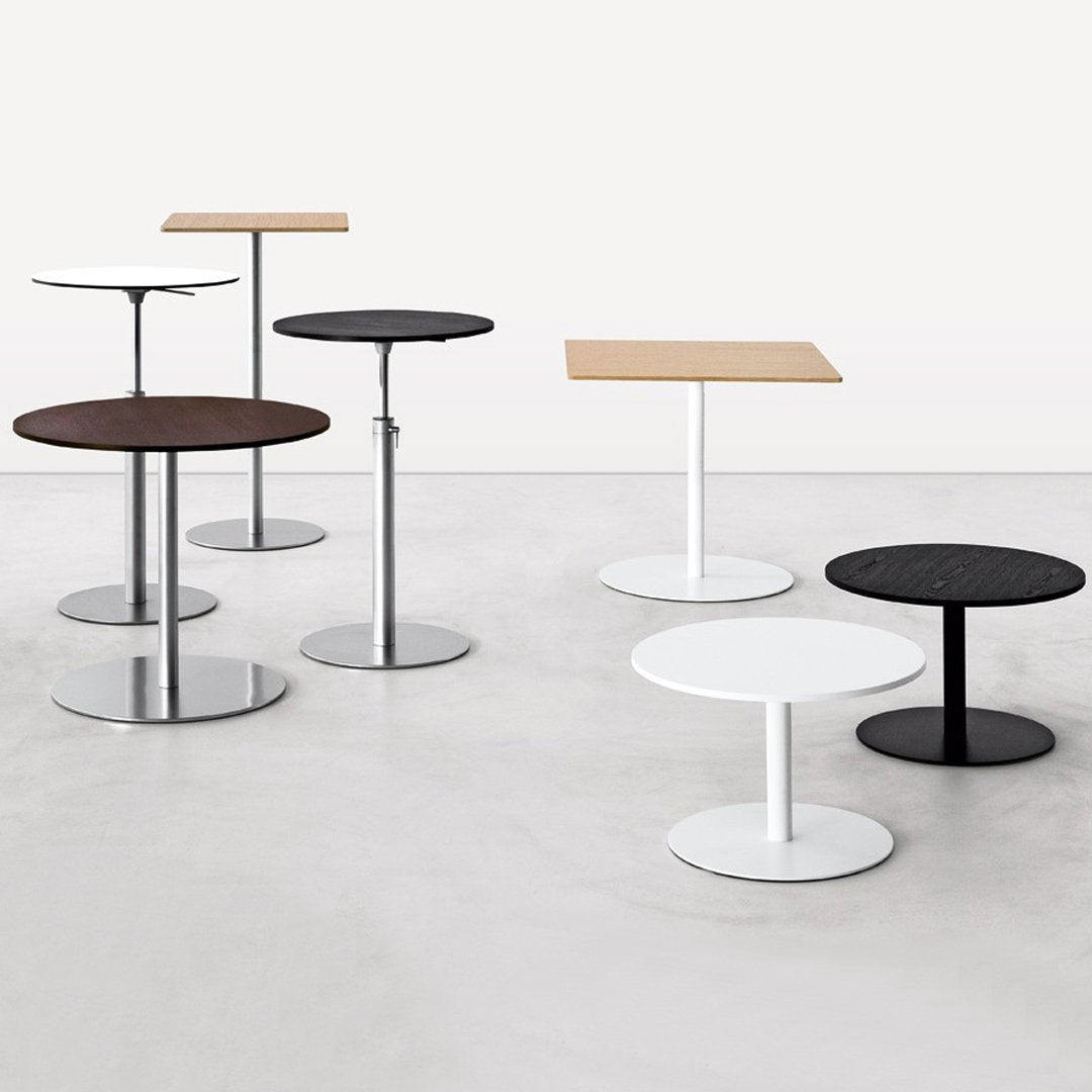 Brio Circular Cafe Table - 27.6 Inch Round Dining Table for Outdoor Patio, Garden, Restaurant & Coffee Shop - Weather-Resistant Metal Bistro Set with Umbrella Hole