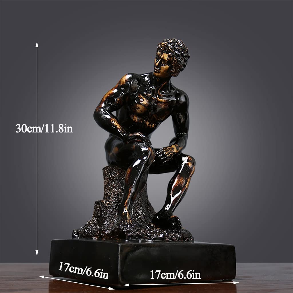 David Statue Sculpture - Classic Greek Mythology Resin Decor for Home & Office | Bedroom, Living Room, Bathroom, Shelf, TV Cabinet & Desktop Display | Unique Gift Idea for Men & Collectors | Perfect for Art Lovers, Interior Design & Mythology Enthusiasts