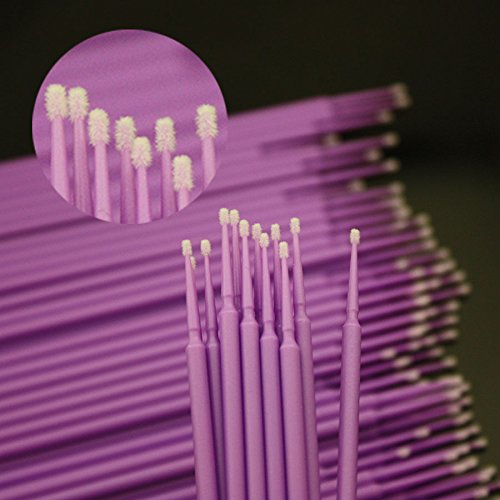 400 PCS Disposable Micro Applicator Brushes - 1.2/1.5/2.0/2.5mm Bendable Tips for Dental, Makeup, Nail Art & Crafts - Multipurpose Fine Detail Brush Set for Precision Work