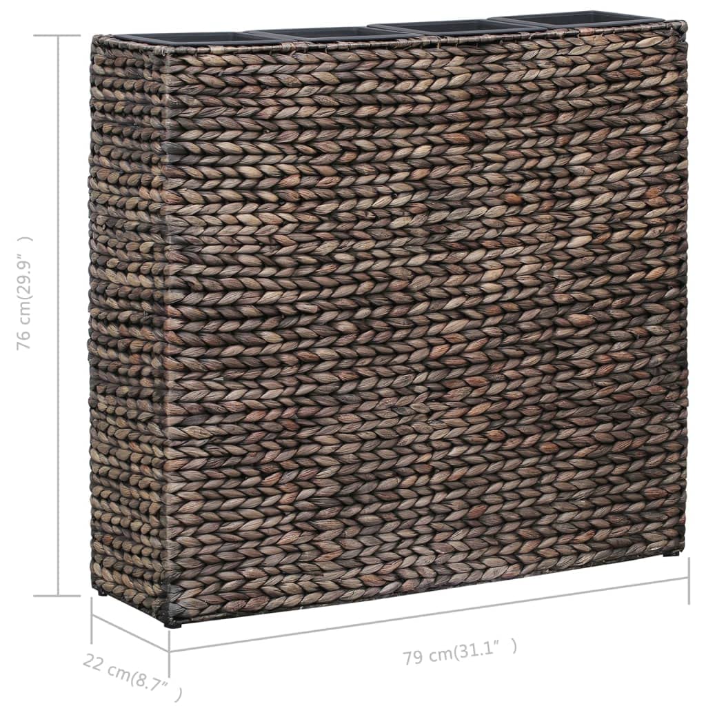 Eco-Friendly Water Hyacinth Raised Garden Bed with 4 Removable Pots - Versatile Indoor Planting Solution for Herbs, Flowers & Small Plants - Perfect for Home, Apartment & Office Decor