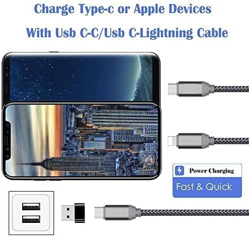 USB 3.1 Type C Female to USB 3.0 Male Adapter - 2 Pack - Compatible with iPhone 12/13/14/15, MacBook, iPad 10, AirPods, Galaxy S23/S24, iWatch & CarPlay - Fast Data Transfer & Charging Adapter for Smartphones, Laptops & Mobile Devices - Perfect for Home, Office & Travel Use
