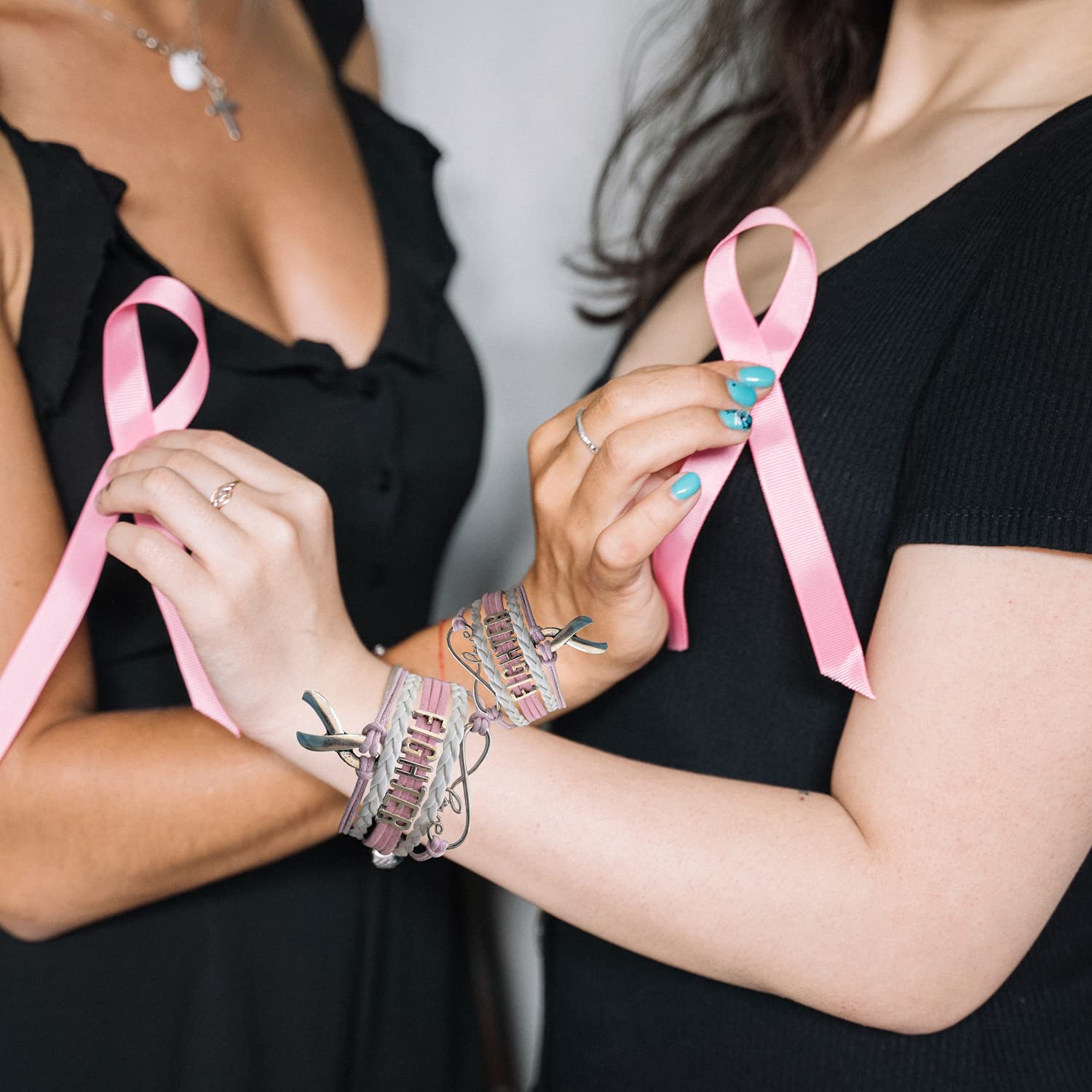 Pink Ribbon Bracelet for Cancer Awareness - Hope & Faith Breast Cancer Infinity Bracelet - Inspirational Gift for Survivors & Supporters - Perfect for Fundraisers, Awareness Events & Daily Encouragement
