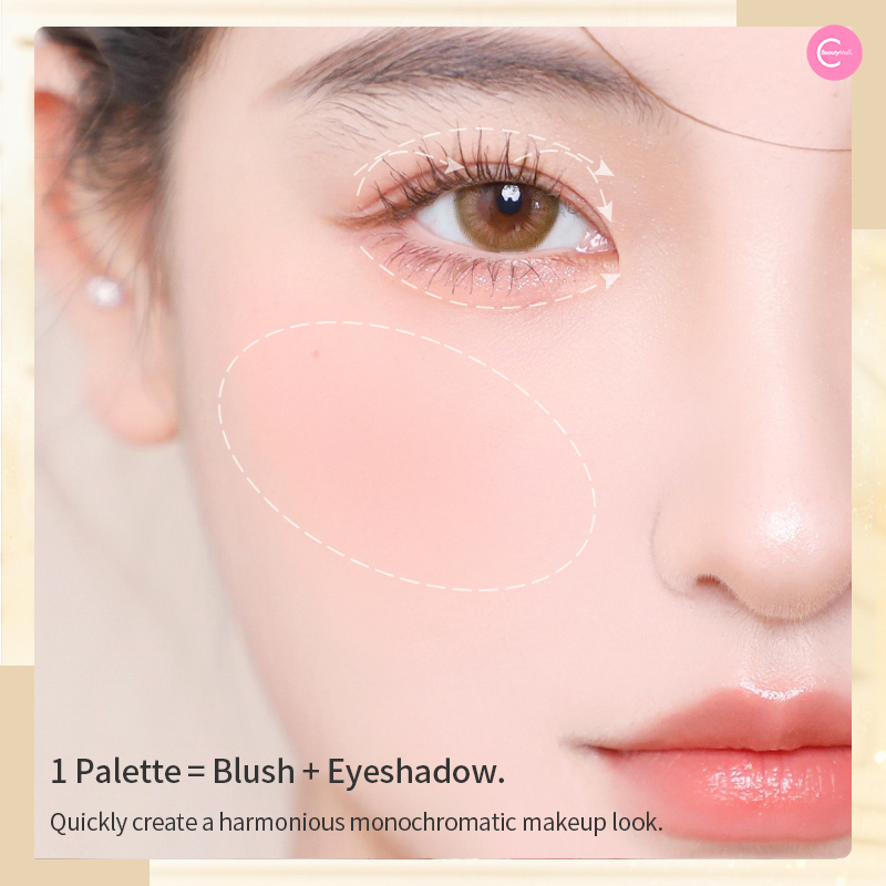 CARMELA 6-Color Embossed Highlighter & Blush Palette - Buildable Pigment for Contouring, Strobing & Cheek Color - Perfect for Everyday Makeup & Special Occasions