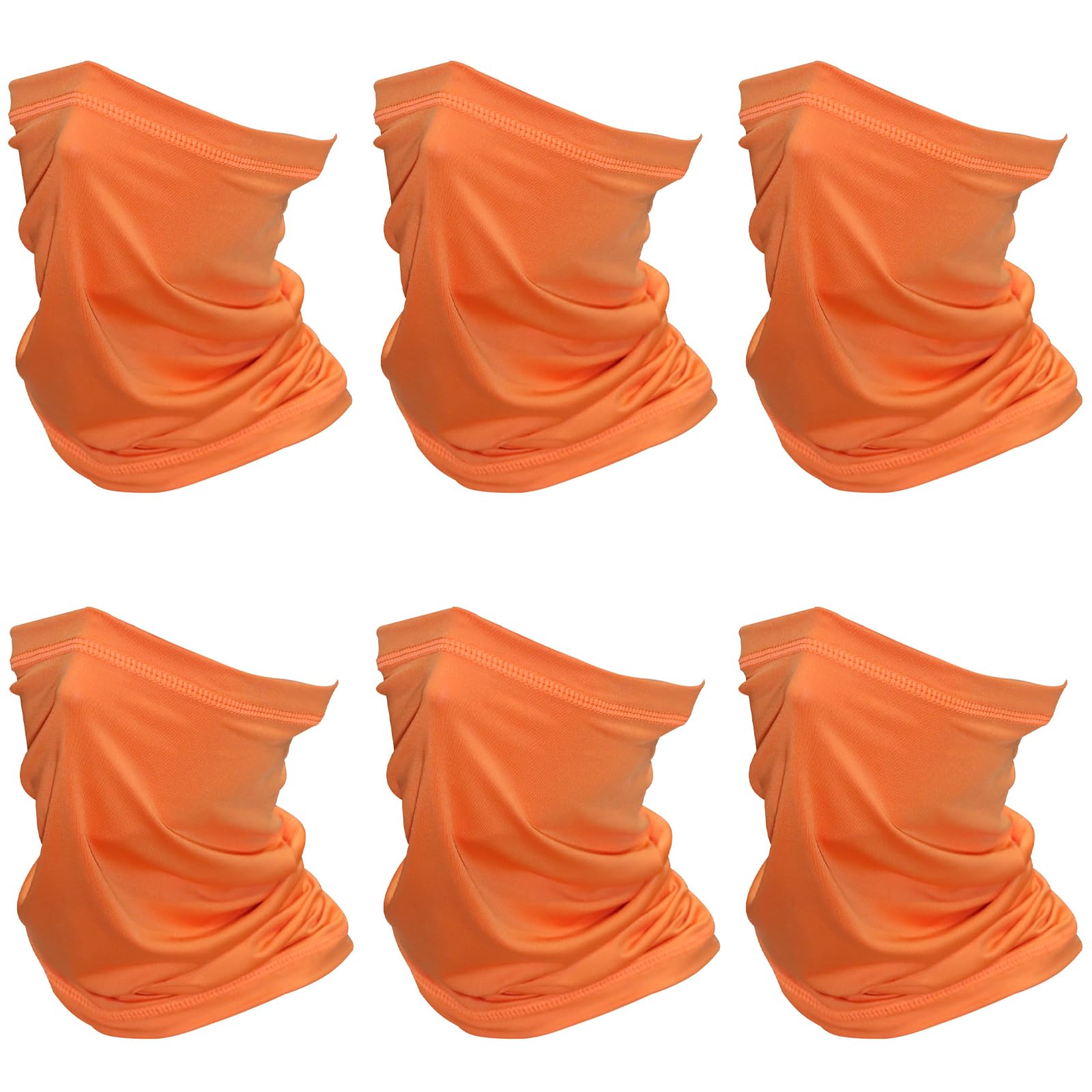 SHEVERCH 6 Pack Neck Gaiter Face Mask - Sun Protection, Windproof & Dustproof Bandana Scarf for Outdoor Sports, Hiking, Cycling & Daily Use