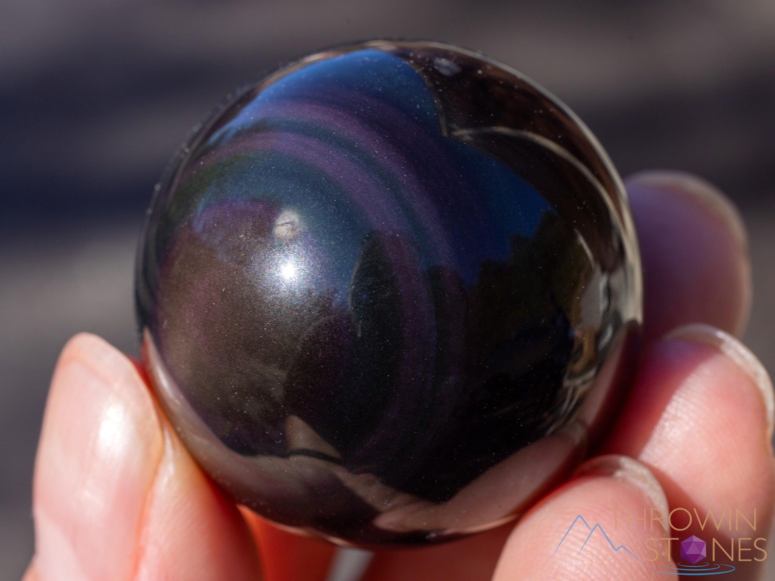Rainbow Obsidian Crystal Sphere - 3
