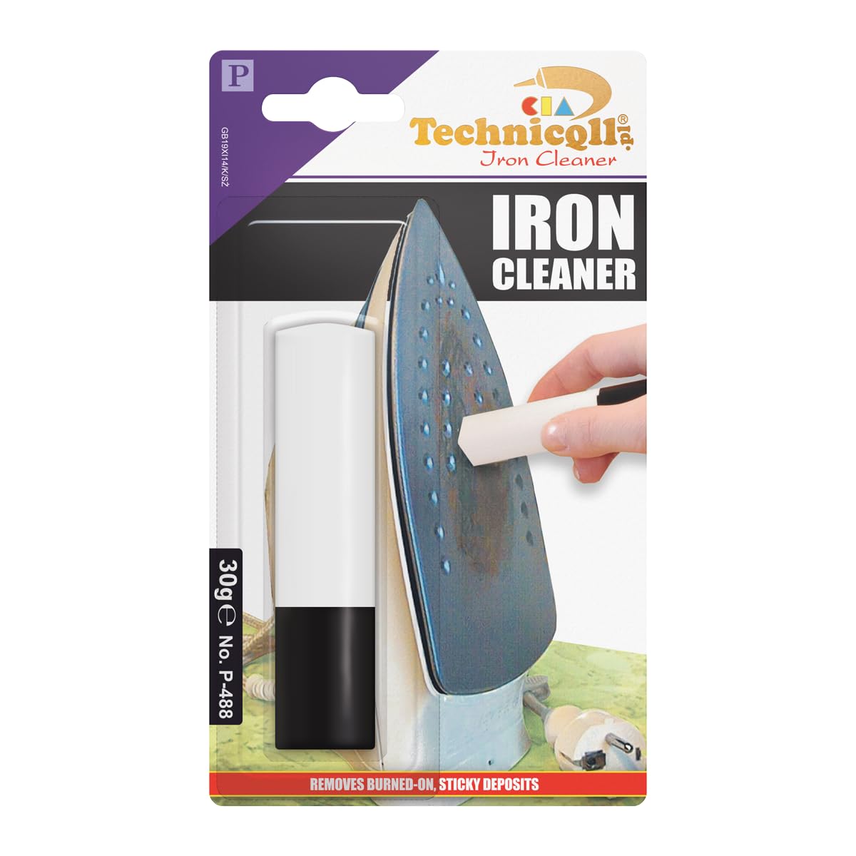 TECHNICQLL 30g Iron Cleaning Stick - Effectively Remove Thermal Burn Marks & Residue from Irons | Perfect for Home Laundry, Fabric Care & Garment Maintenance