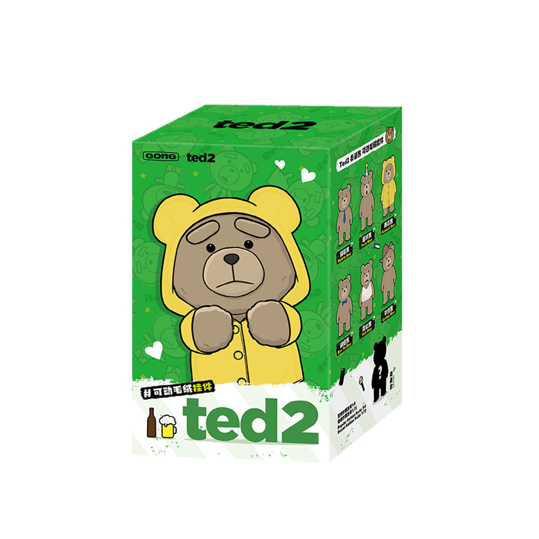 POP MART ted 2 Teddy Bear Action Plush Pendant - Cute Collectible Stuffed Animal Toy for Kids & Adults - Perfect for Gifts, Room Decor, and Movie Fans