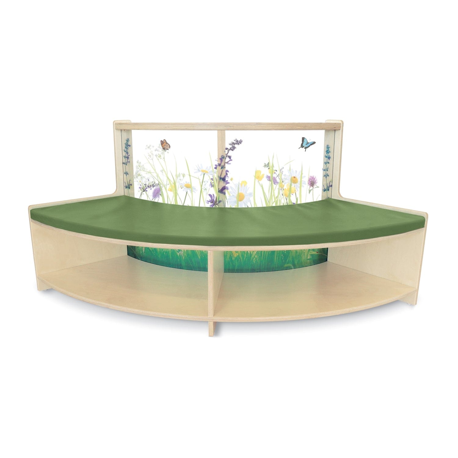Nature View Curve In Sofa - Modern L-Shaped Sectional Couch with Storage Chaise | Perfect for Living Room, Family Room & Small Spaces