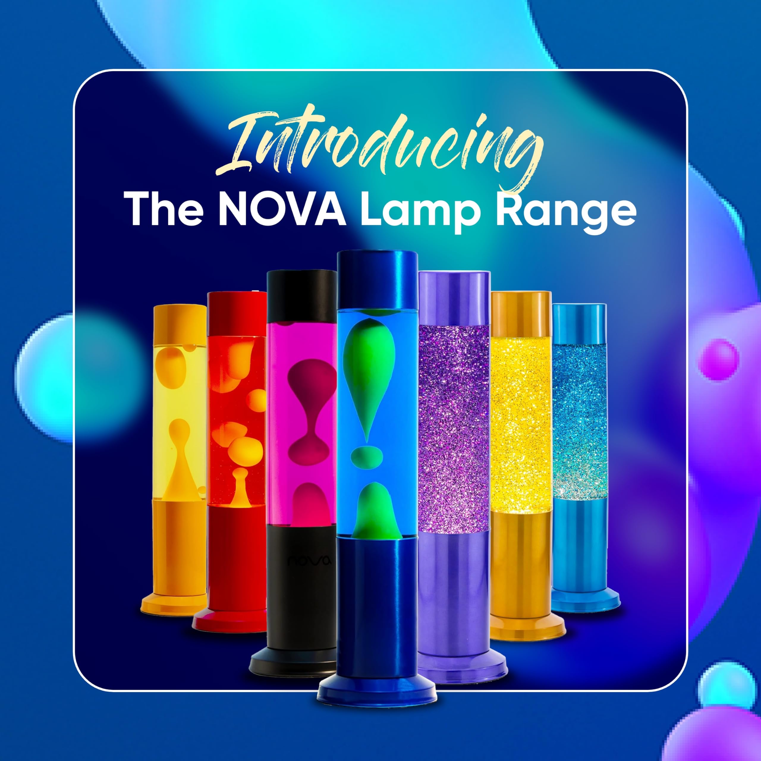 Nova Wax Lamp with Purple Liquid and Red Wax - Elegant Home Decor for Living Room, Bedroom, or Office