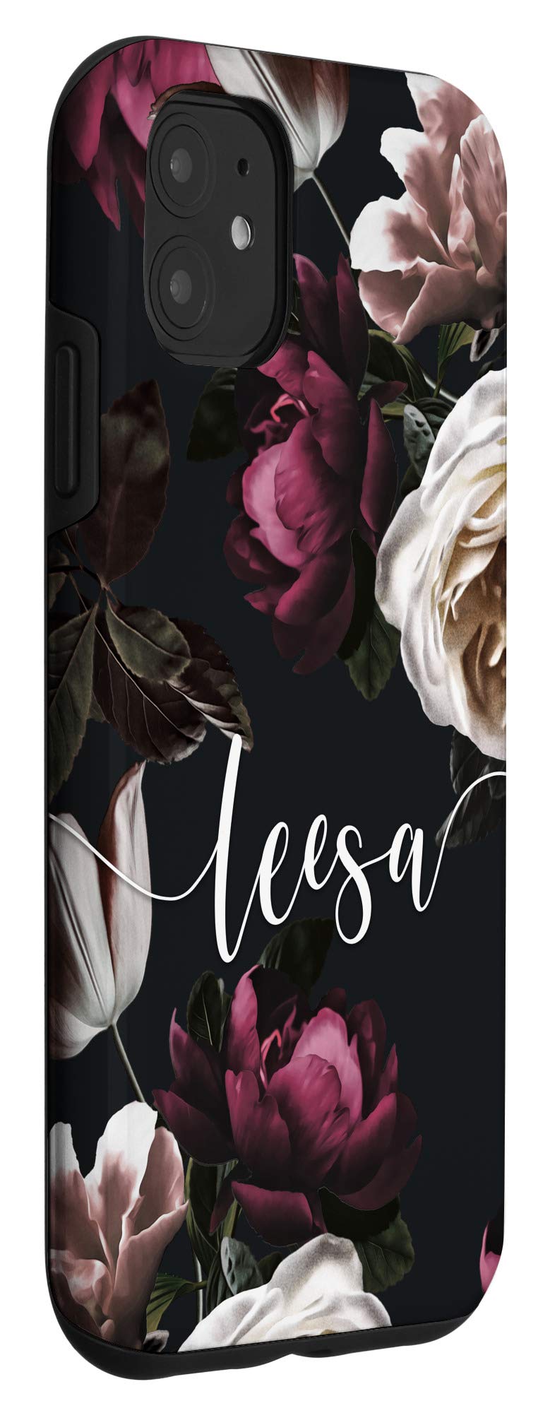 Custom iPhone 11 Case with Elegant Floral Rose & Peony Design - Personalized Name Phone Cover for Women - Perfect Gift for Birthday, Anniversary & Valentine's Day