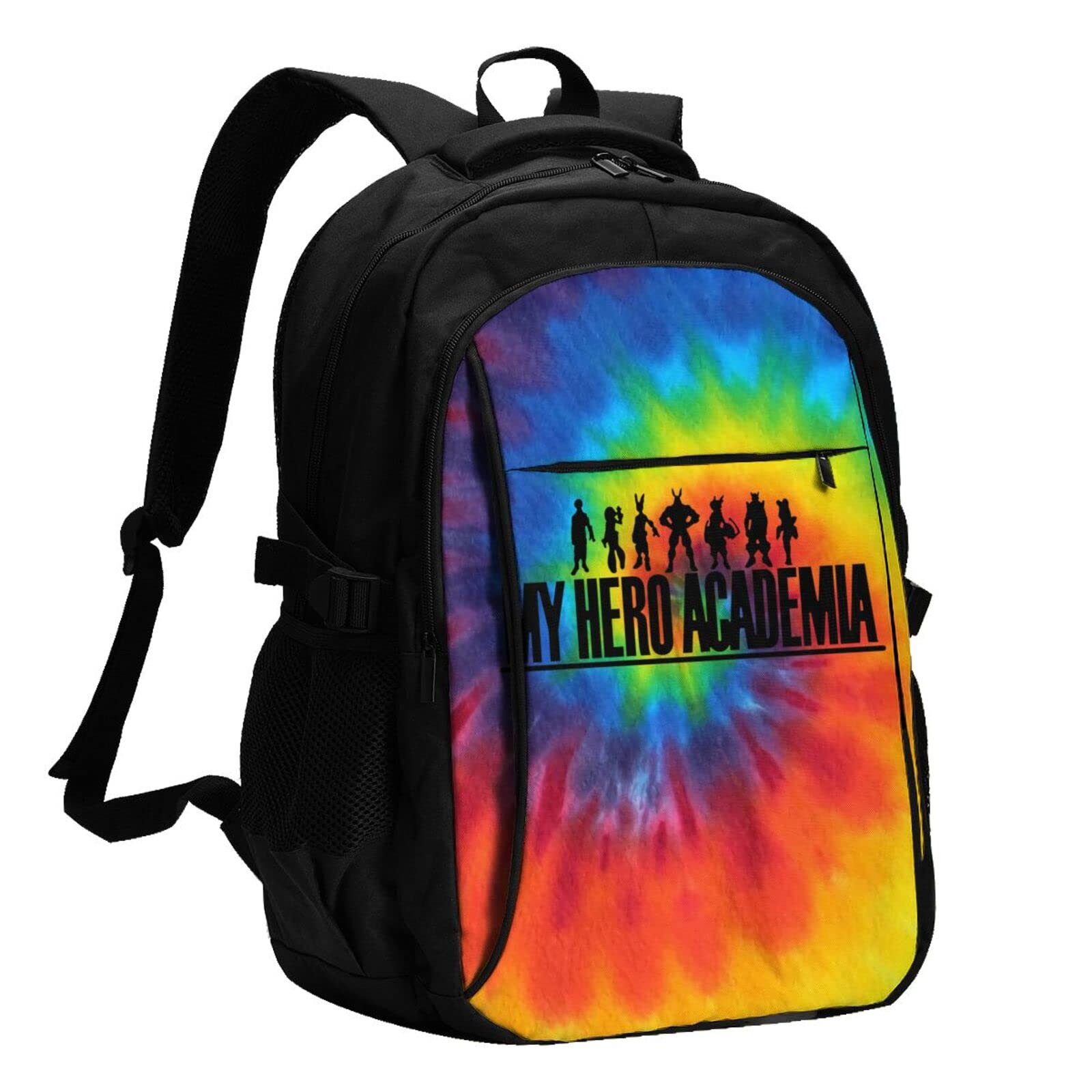 My Hero Academia Anime Backpack with USB Charging Port - Lightweight School Laptop Notebook Bag for College Students & Travel