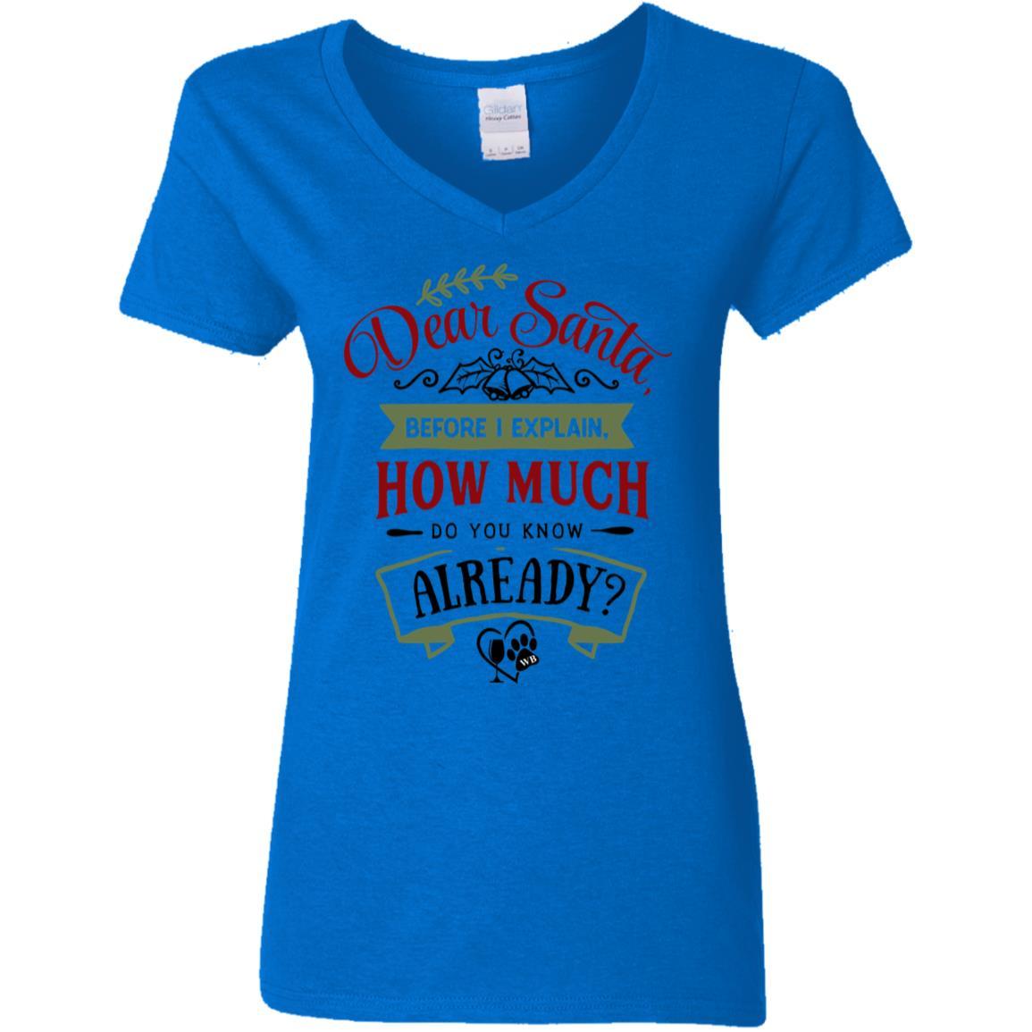 WineyBitches.Co Women's 5.3 oz V-Neck T-Shirt - Soft Cotton Casual Tee for Everyday Wear, Girls Night Out & Wine Tasting Events
