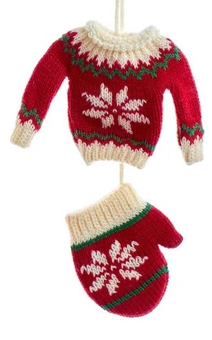 3.5 Inch Knit Sweater Christmas Ornament - Handmade Holiday Decor for Tree, Gift, and Home Decoration