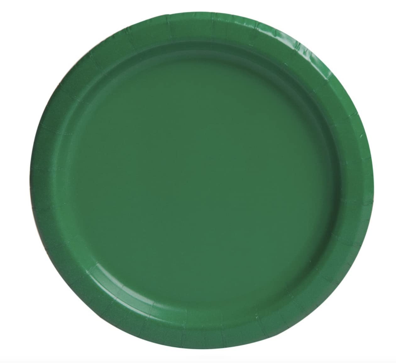 Emerald Green 7 Inch Round Disposable Paper Plates - 20 Count - Eco-Friendly Party Plates for Birthday, Wedding, Baby Shower & Holiday Events - Perfect for Desserts, Appetizers & Snacks