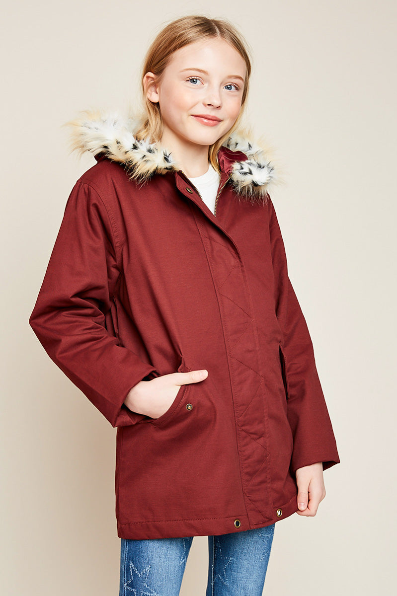 Men's Winter Cargo Jacket with Detachable Faux Fur Trim Hood - Waterproof Windbreaker for Outdoor Hiking & Urban Streetwear Fashion