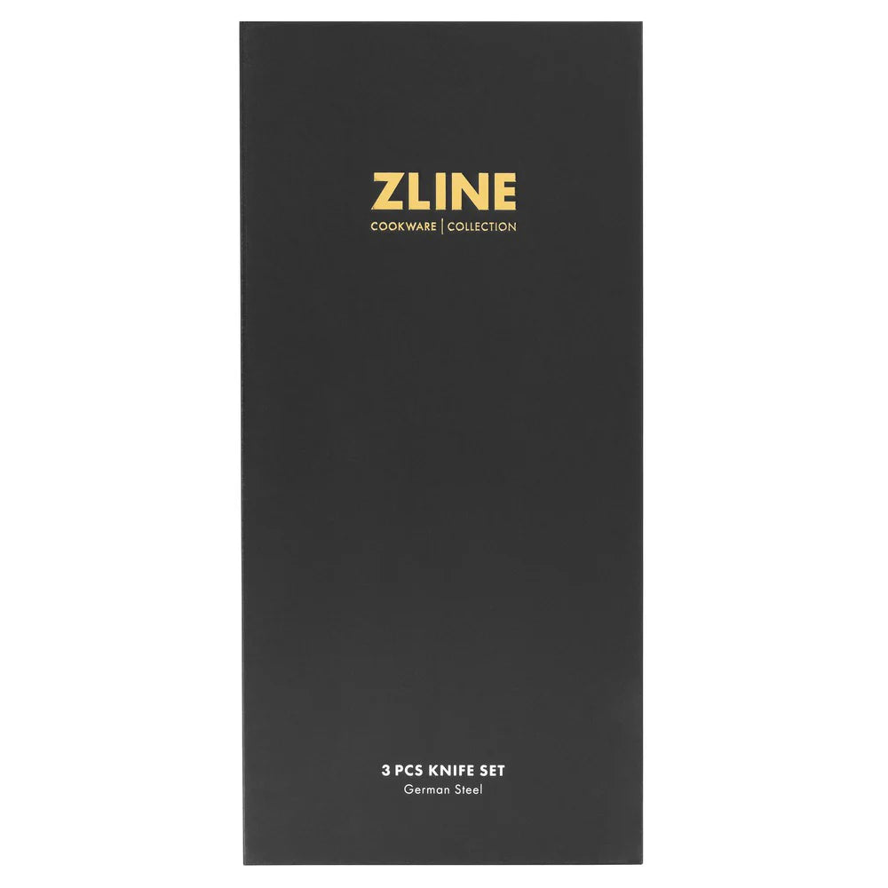 ZLINE 3-Piece Professional German Steel Kitchen Knife Set (KSETT GS 3) - High-Quality Chef, Paring & Utility Knives for Precise Cutting, Slicing & Dicing - Perfect for Home Cooks & Professional Chefs