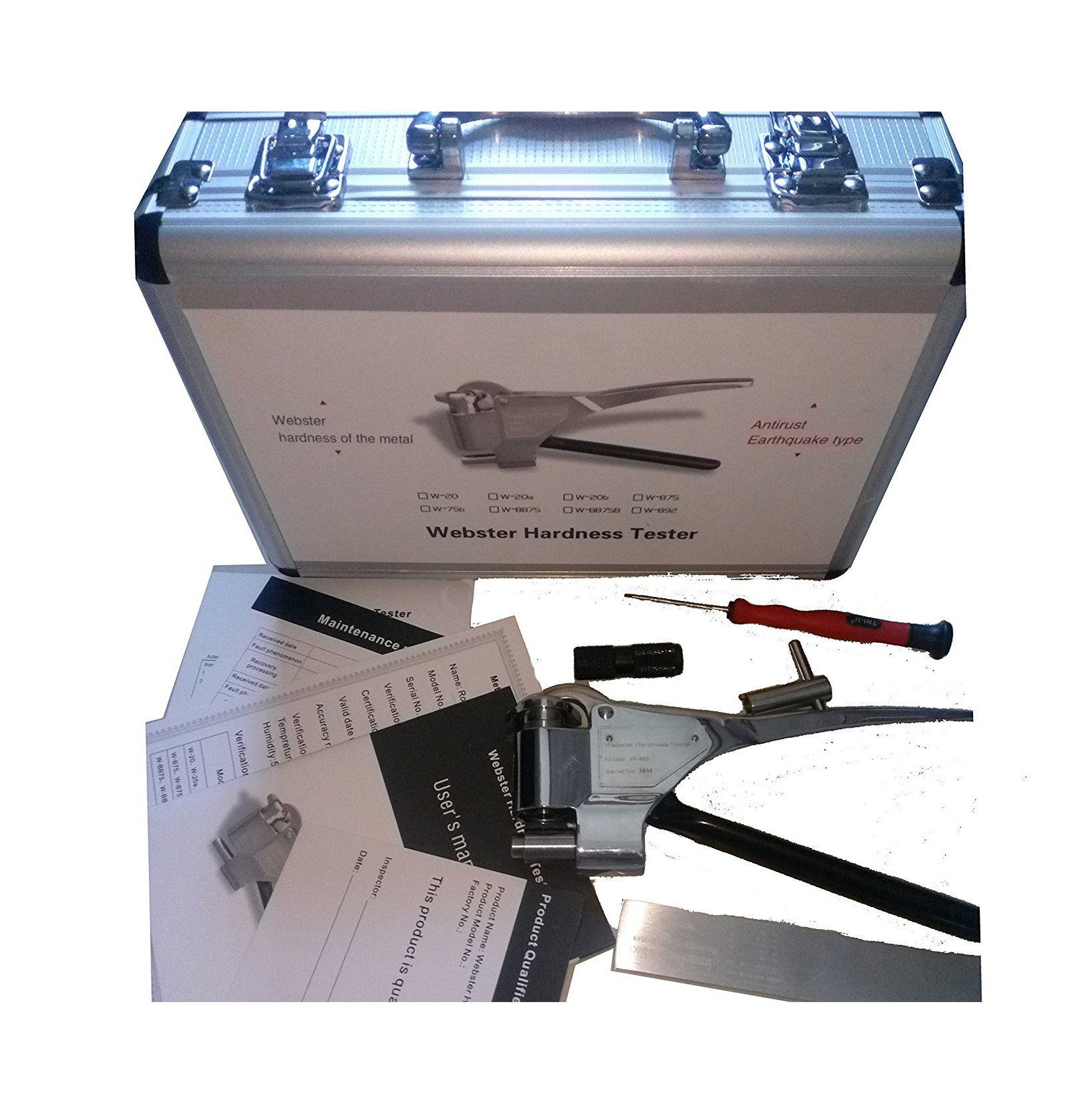 Webster Hardness Tester Gauge for Aluminum Alloy - 0-20HW Measuring Range, 0.4-8mm Thickness, 6mm+ Inner Diameter | Metal Testing, Quality Control, Industrial Use