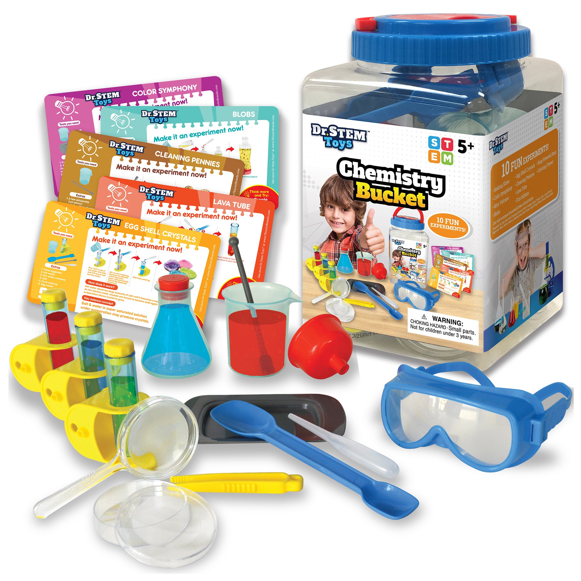 Dr. STEM Chemistry Adventure Set - 10 Fun Science Experiments for Kids Ages 5+ | Educational STEM Learning Kit for Home & Classroom Science Projects