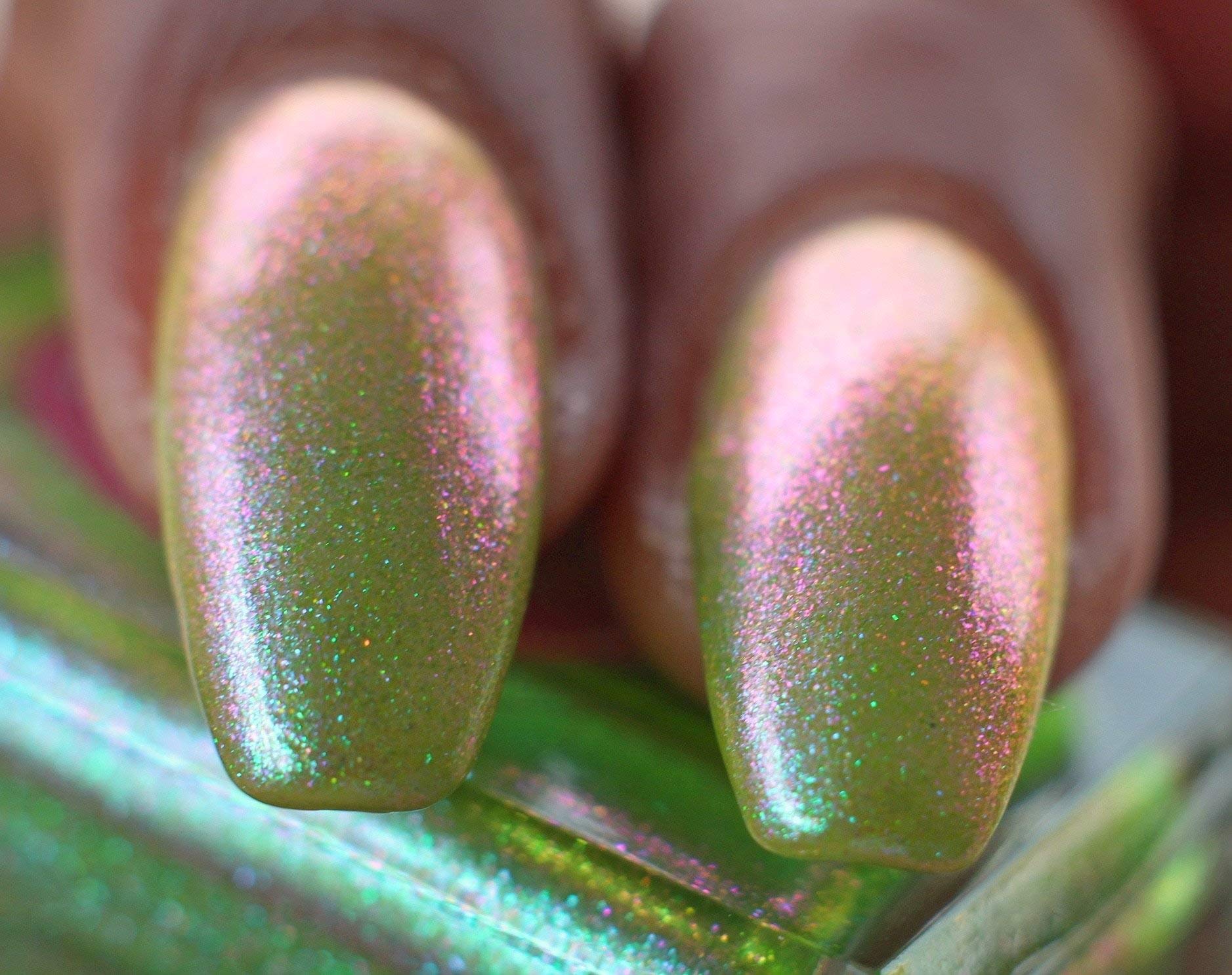 Cupcake Polish Eldhraun - Pea Green Shifting Nail Polish with Color Changing Effect | Perfect for Parties, Date Nights & Special Occasions