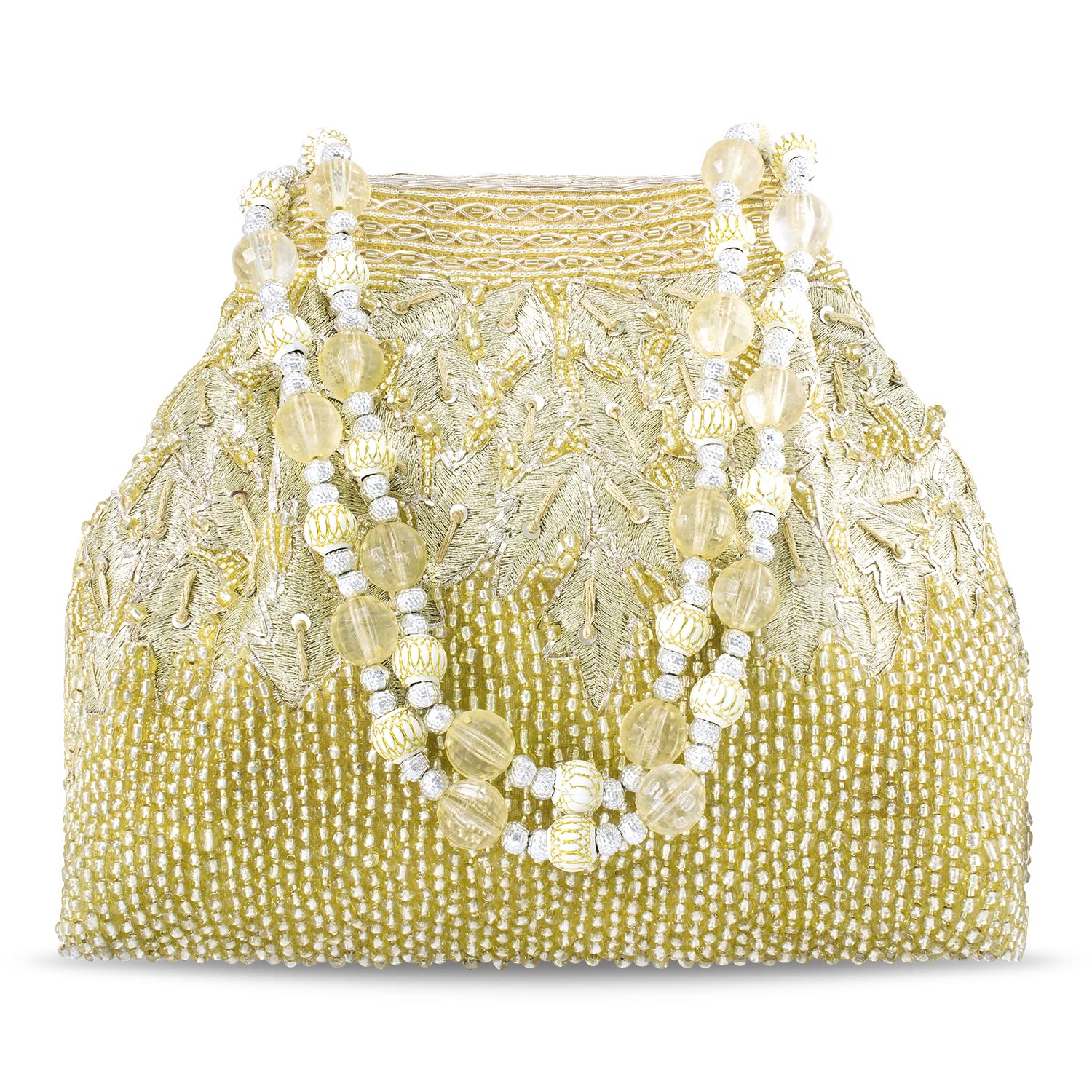 Aheli Handmade Ethnic Potli Bags for Women - Elegant Evening Clutch Purse with Drawstring for Weddings, Parties & Special Occasions