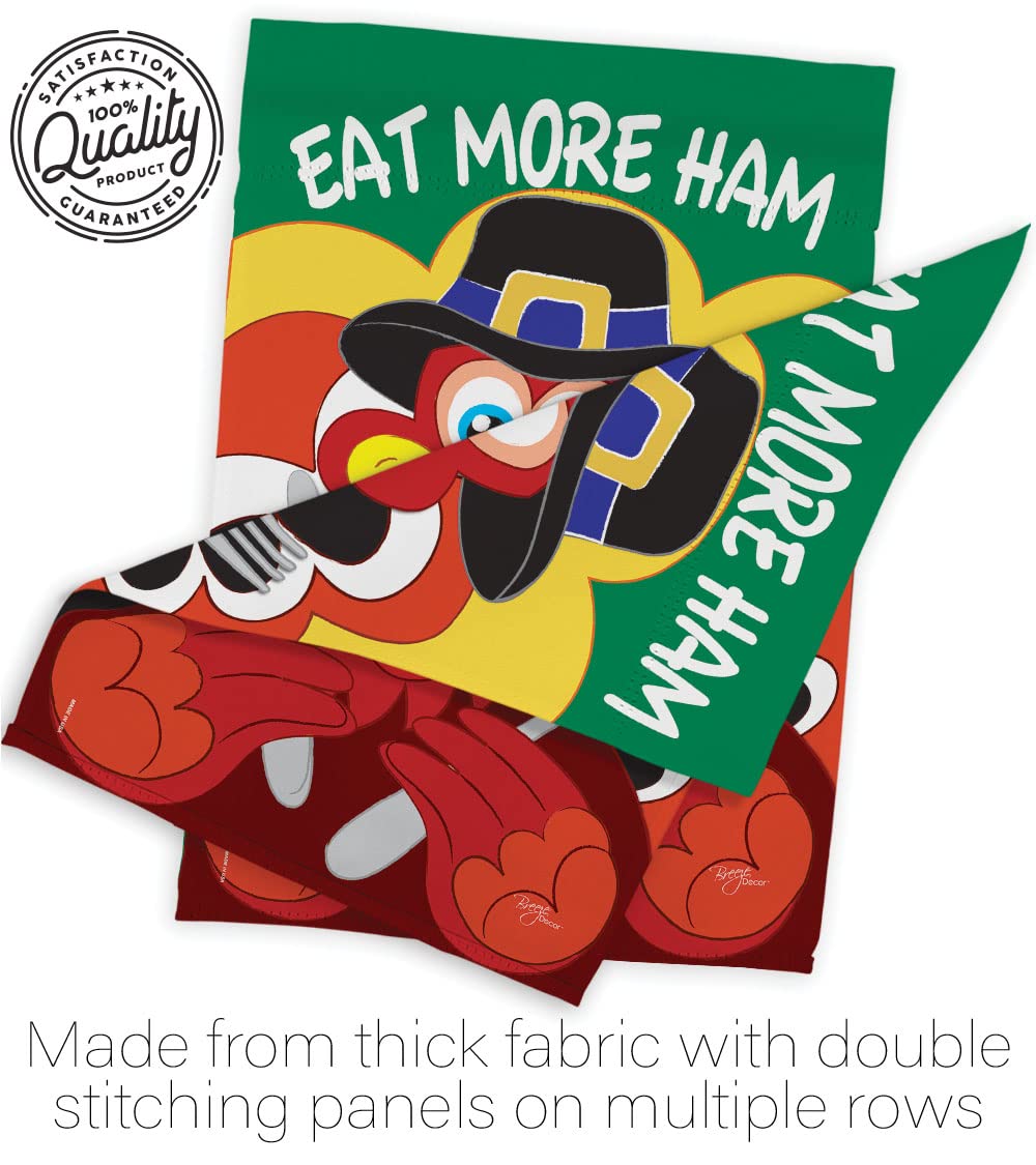 Breeze Decor Fall Thanksgiving House Flag Set - 28x40in Double Sided for Outdoor Decor