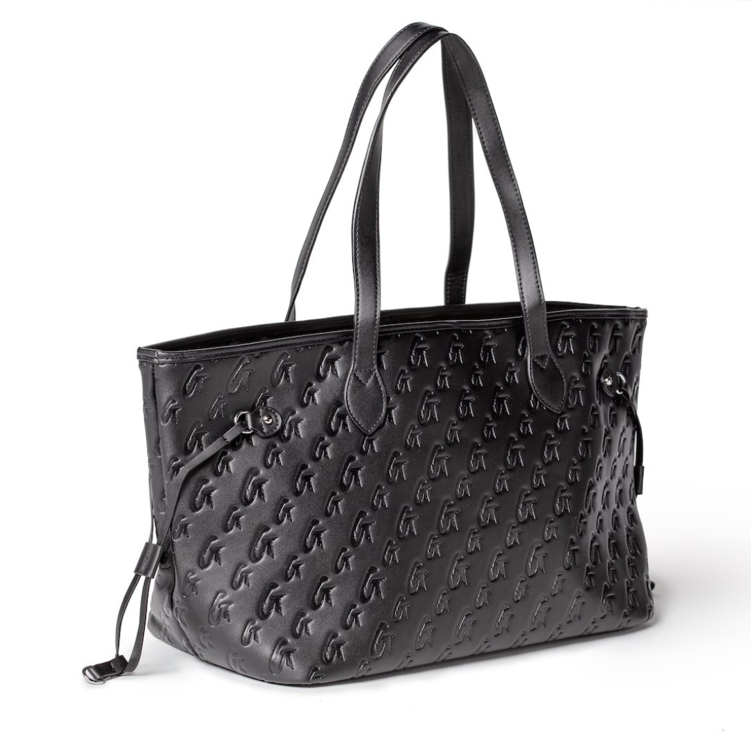 Luxury Monogram Glam Tote Bag - Stylish Black Handbag for Women | Perfect for Work, Travel & Everyday Use