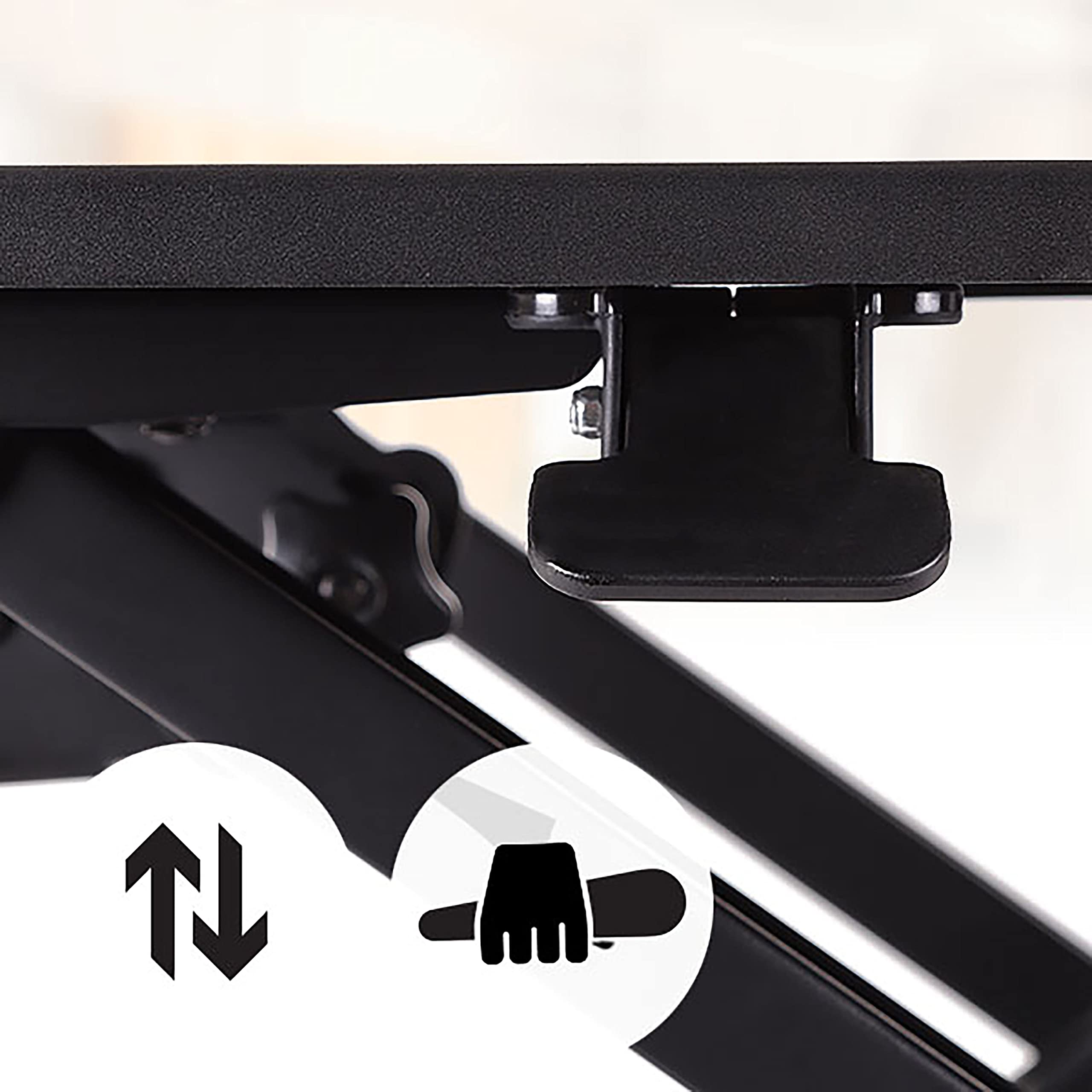 Duronic DM05D6 Electric Sit Stand Desk Converter - 31.5x24.4 Inch Height Adjustable Workstation (13-45cm) for Home Office | Ergonomic Riser for Monitor, Laptop & Keyboard | Perfect for Remote Work & Gaming Setup