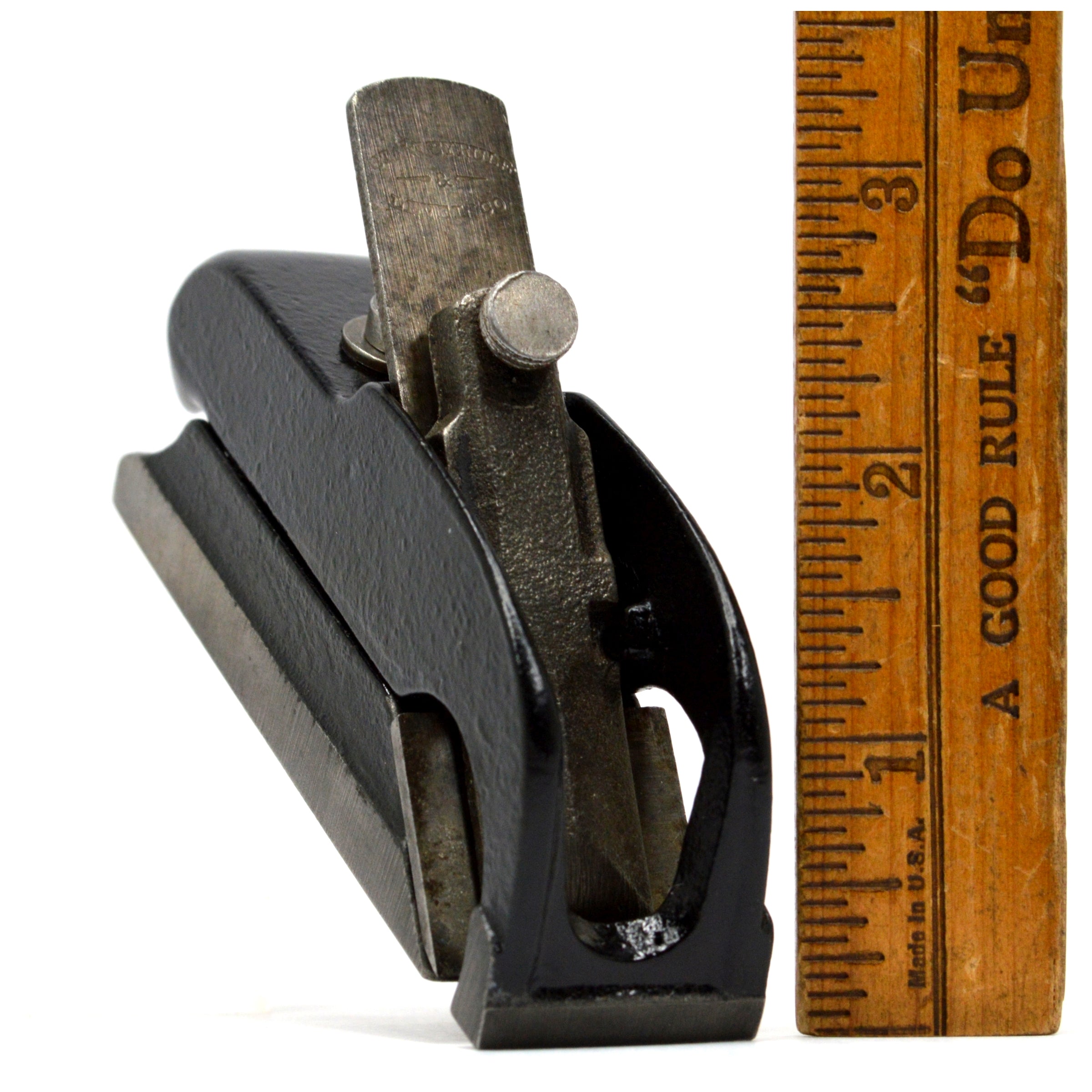 Antique STANLEY No. 75 BULL NOSE RABBET PLANE Type 1 c.1879 FOOTBALL TRADEMARK - Vintage Woodworking Tool for Fine Carpentry & Cabinet Making