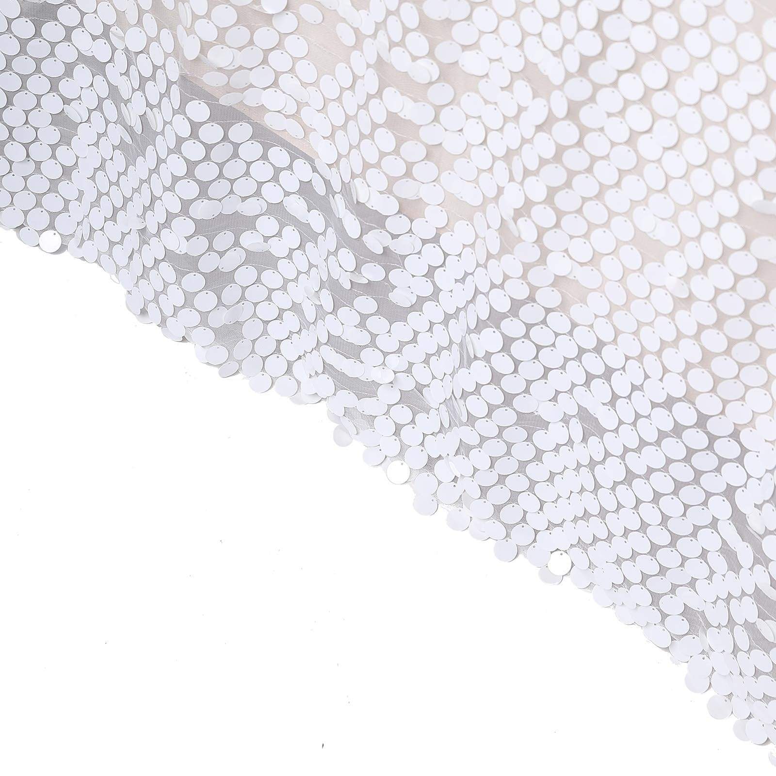 90x132 Inch Large Payette Sequin Rectangular Tablecloth - Glamorous Dining Table Cover for Weddings, Parties & Holiday Decorations