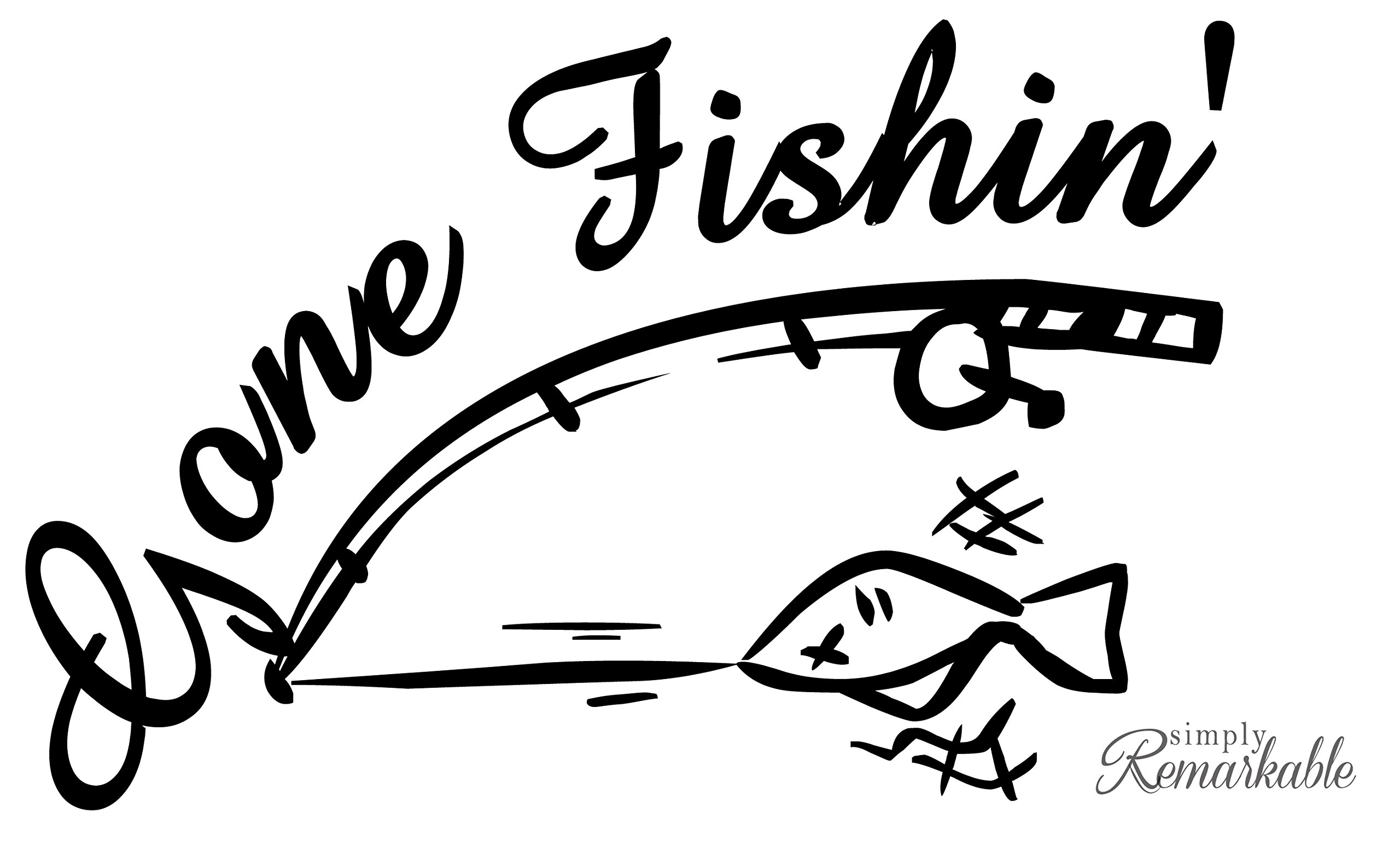 Gone Fishin' Vinyl Decal Sticker for Laptop, Car, Wall, MacBook - 5.2