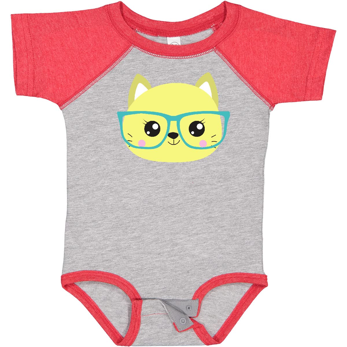 Hipster Cat Bodysuit - Cute Kitten with Glasses for Baby Outfits