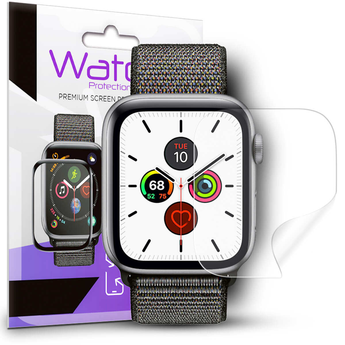 Apple Watch 42mm/44mm Screen Protector - Full Coverage TPU Film for Series 1/2/3/4/5/6 - HD Clear Scratch Resistant Case Friendly - Perfect for Workouts, Running & Daily Use