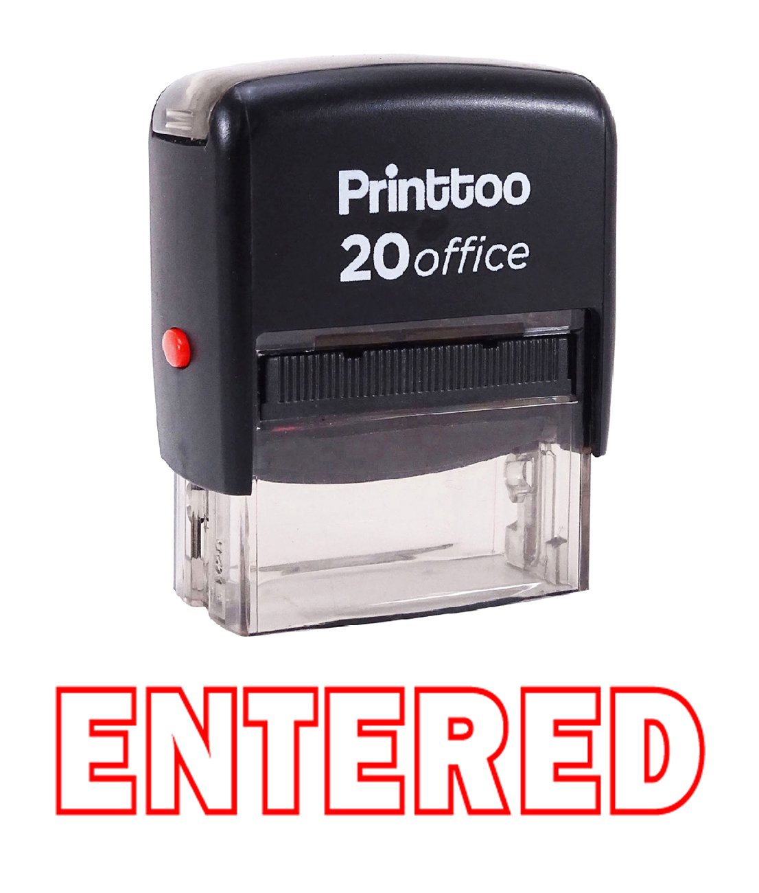 Custom Self-Inking Rubber Stamp for Office & Business - Printtoo Personalized Stamp (Red) - Perfect for Documents, Envelopes, and Paperwork