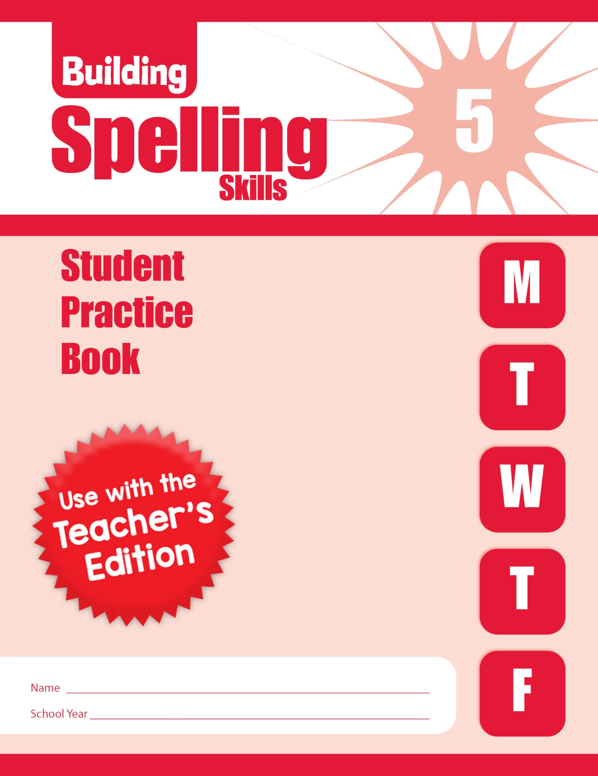 Grade 5 Spelling Workbook - Building Essential Spelling Skills for Elementary Students | Perfect for Homeschooling & Classroom Learning