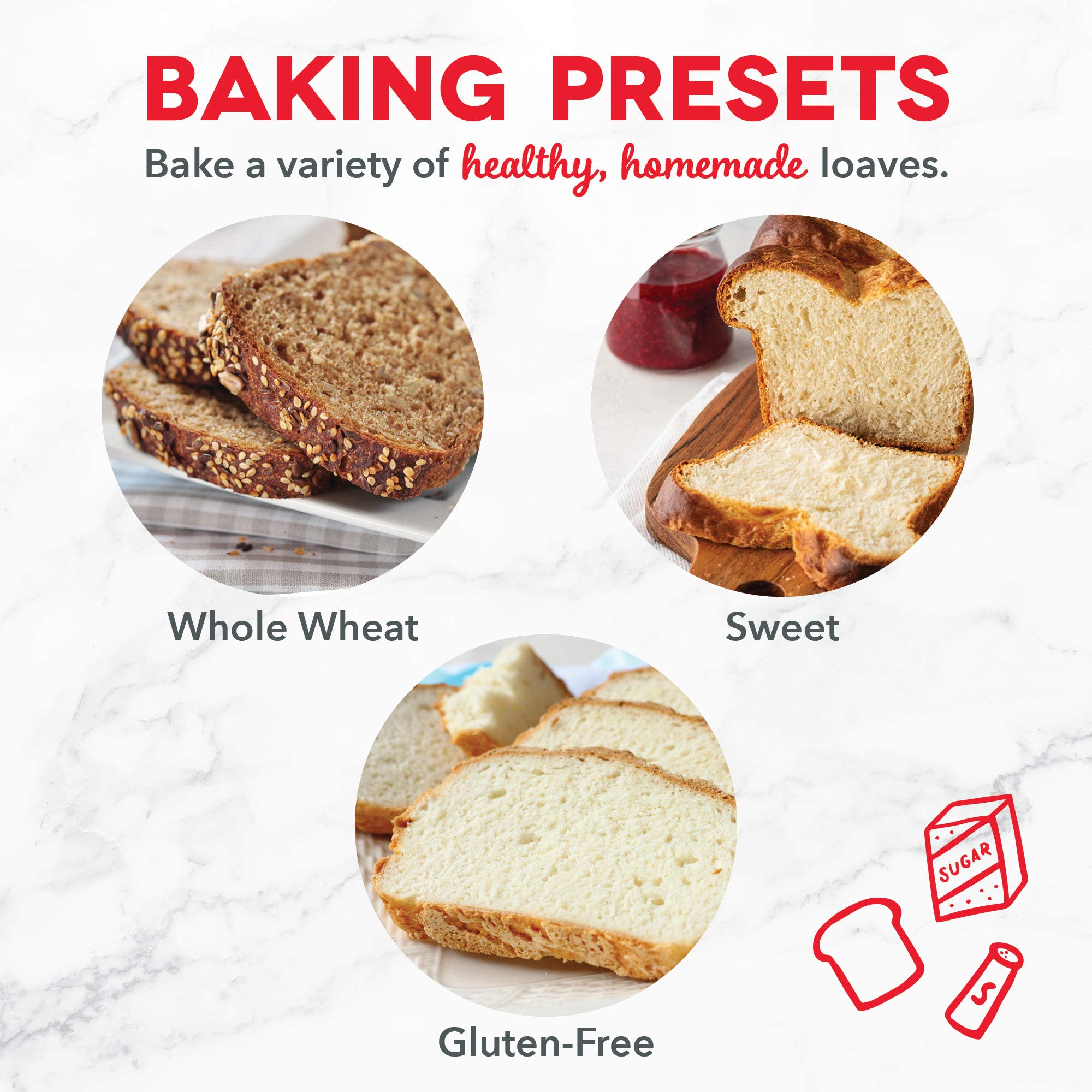 Dash Everyday Stainless Steel Bread Maker - 1.5lb Loaf Capacity, 12 Programmable Settings, Gluten-Free Option & Auto Dispenser (Aqua) | Perfect for Homemade Bread, Artisan Loaves & Gluten-Free Baking