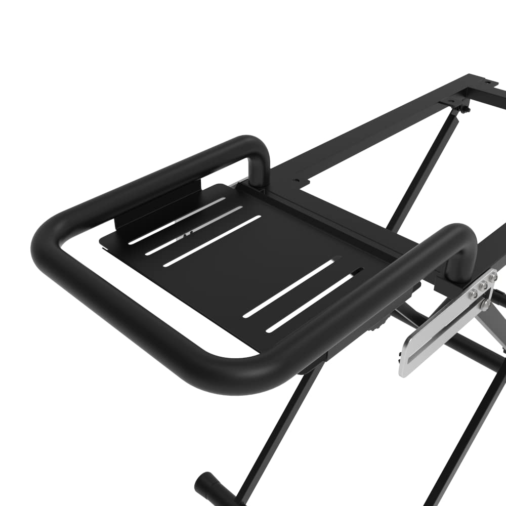 Heavy-Duty Portable Grill Cart for Weber Q1200 Q1000 Q2000 Q1400 - Collapsible BBQ Table with 2 Wheels for Outdoor Cooking, Camping, Tailgating & Backyard Dining (Black)