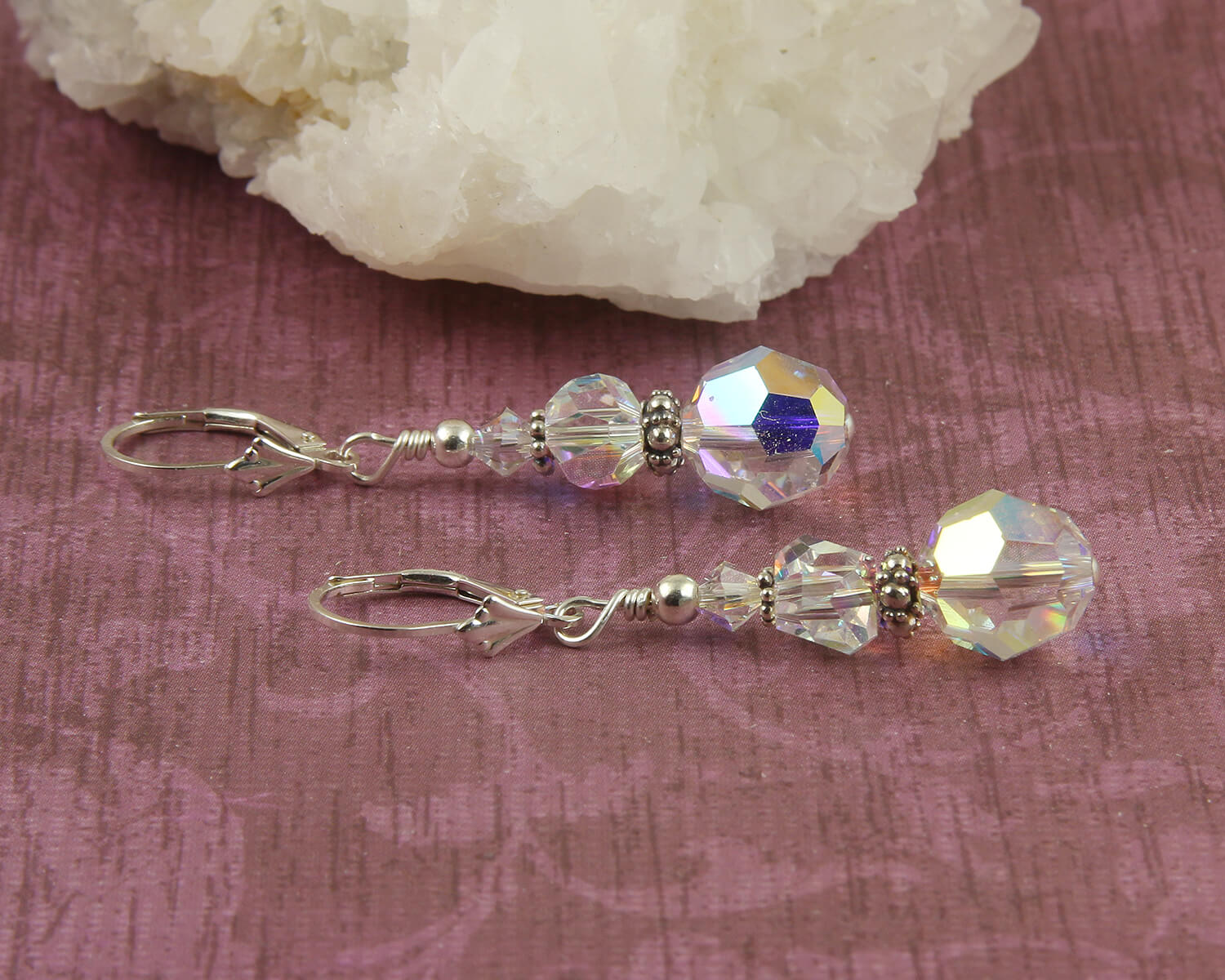 Sparkling Crystal Drop Beaded Earrings for Women - Elegant Dangle Earrings for Party, Wedding & Evening Events | Handmade Jewelry Gift for Her