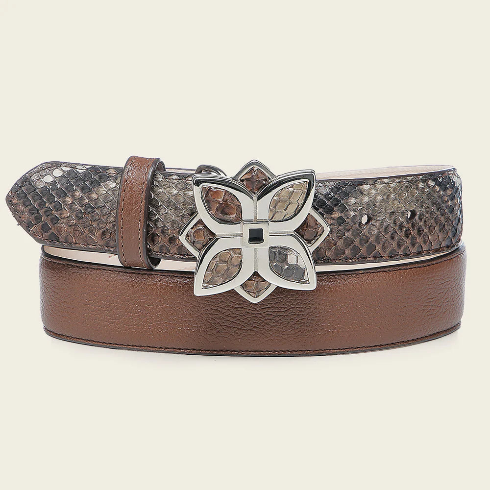 CDA36PH Genuine Python Leather Western Cowgirl Belt for Women - Stylish & Durable Fashion Accessory for Rodeo, Country Music Festivals & Everyday Wear