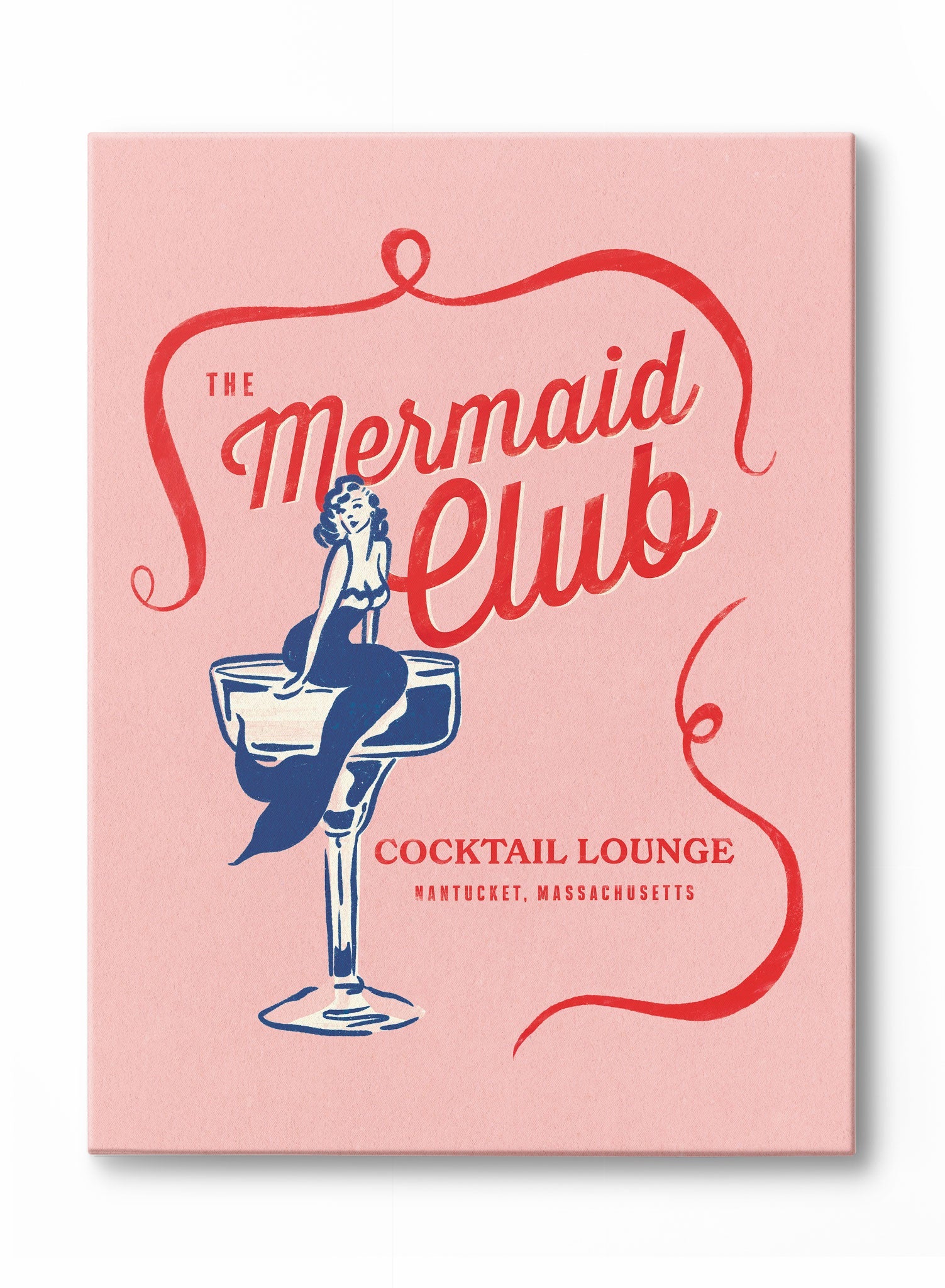 Mermaid Club Canvas Wall Art - Handmade Ocean Themed Painting for Home Decor, Living Room, Bedroom & Office - Perfect Gift for Mermaid Lovers & Beach House Decor
