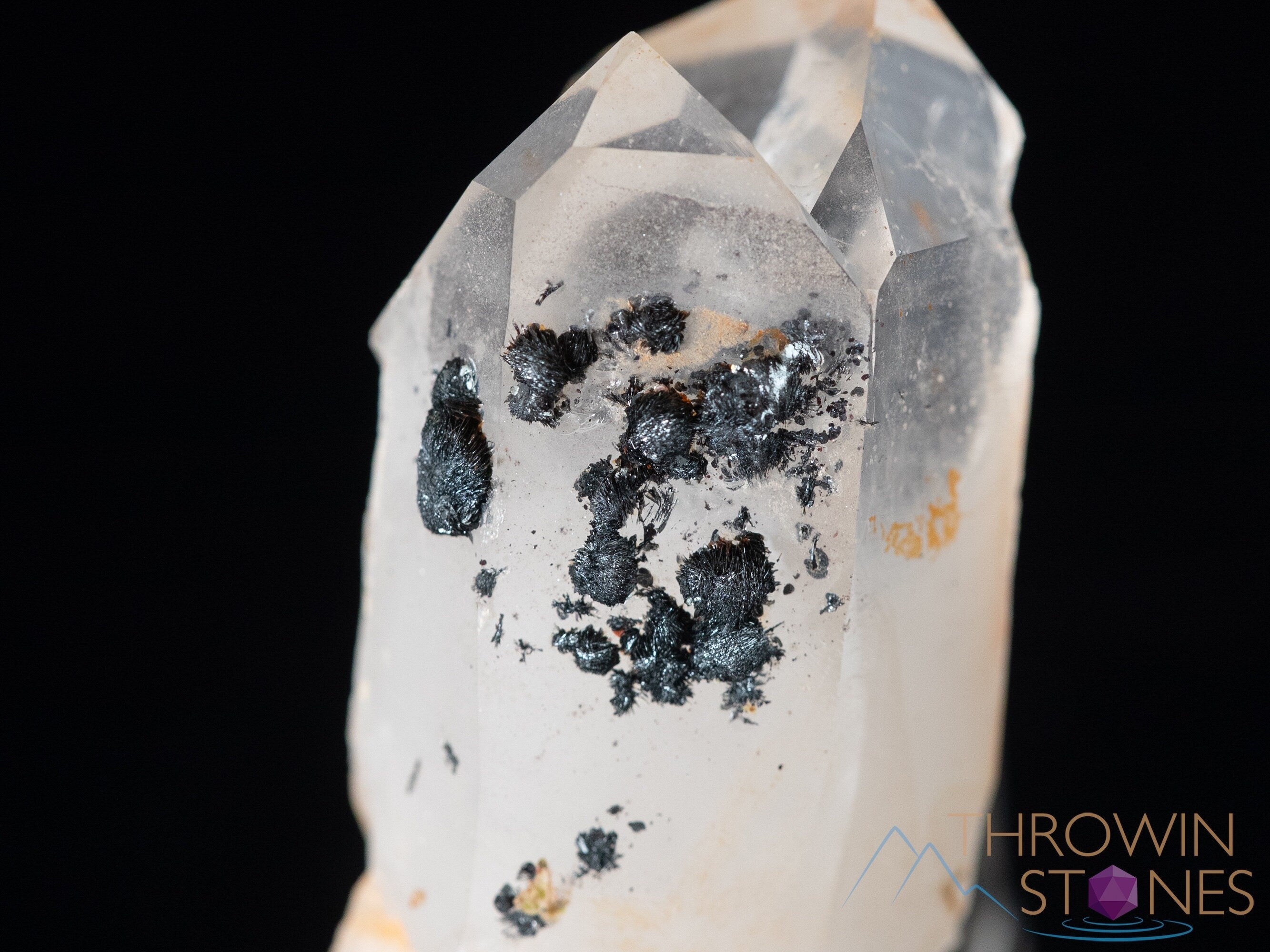 QUARTZ Raw Crystal Cluster with Specular HEMATITE - Natural Healing Stones for Home Decor, Twin Crystal Gift for Housewarming, Meditation & Spiritual Healing | Perfect for Office Desk, Living Room & Meditation Space