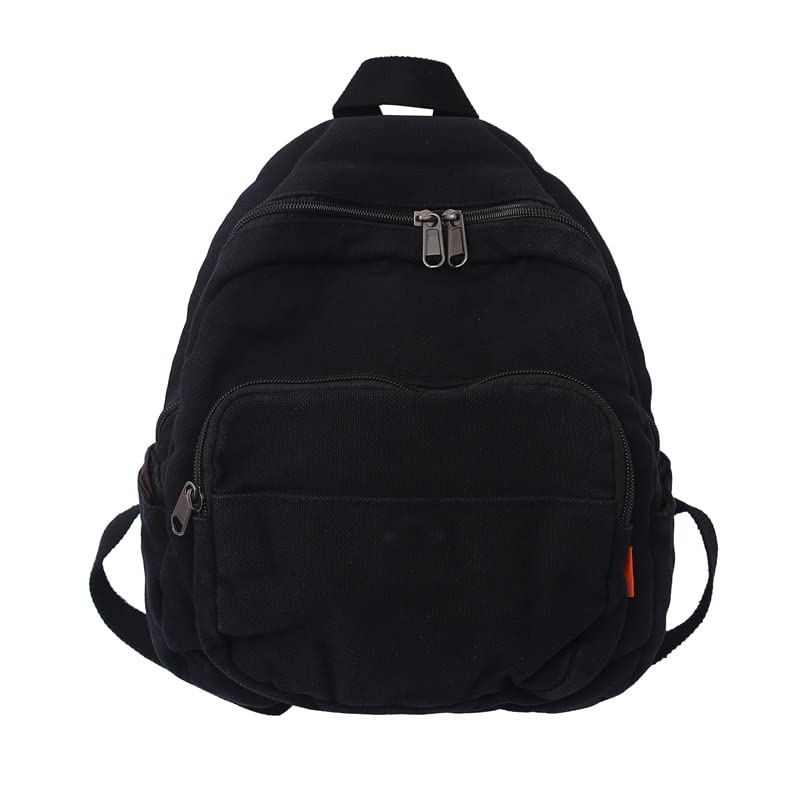 Stylish Y2K Grunge Aesthetic Canvas Backpack Purse for Women - Mini Vintage School Bag for College, Travel & Everyday Use