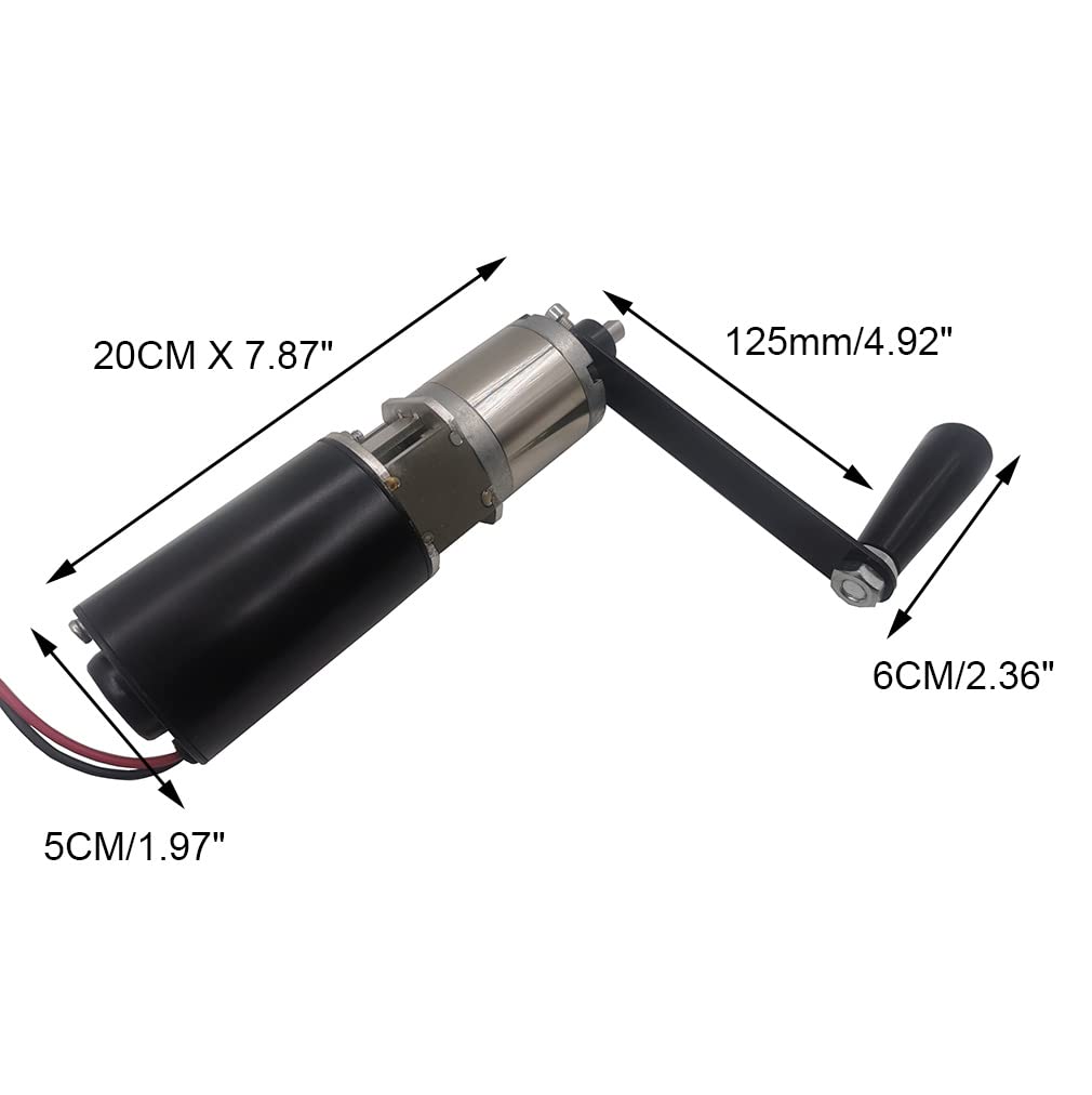 10W DC Small Hand Crank Generator - 5V 2A USB Charger with Permanent Magnet Motor | DIY Power Bank for Outdoor, Emergency Phone Charging, Camping & Survival Gear (Includes USB Plug)
