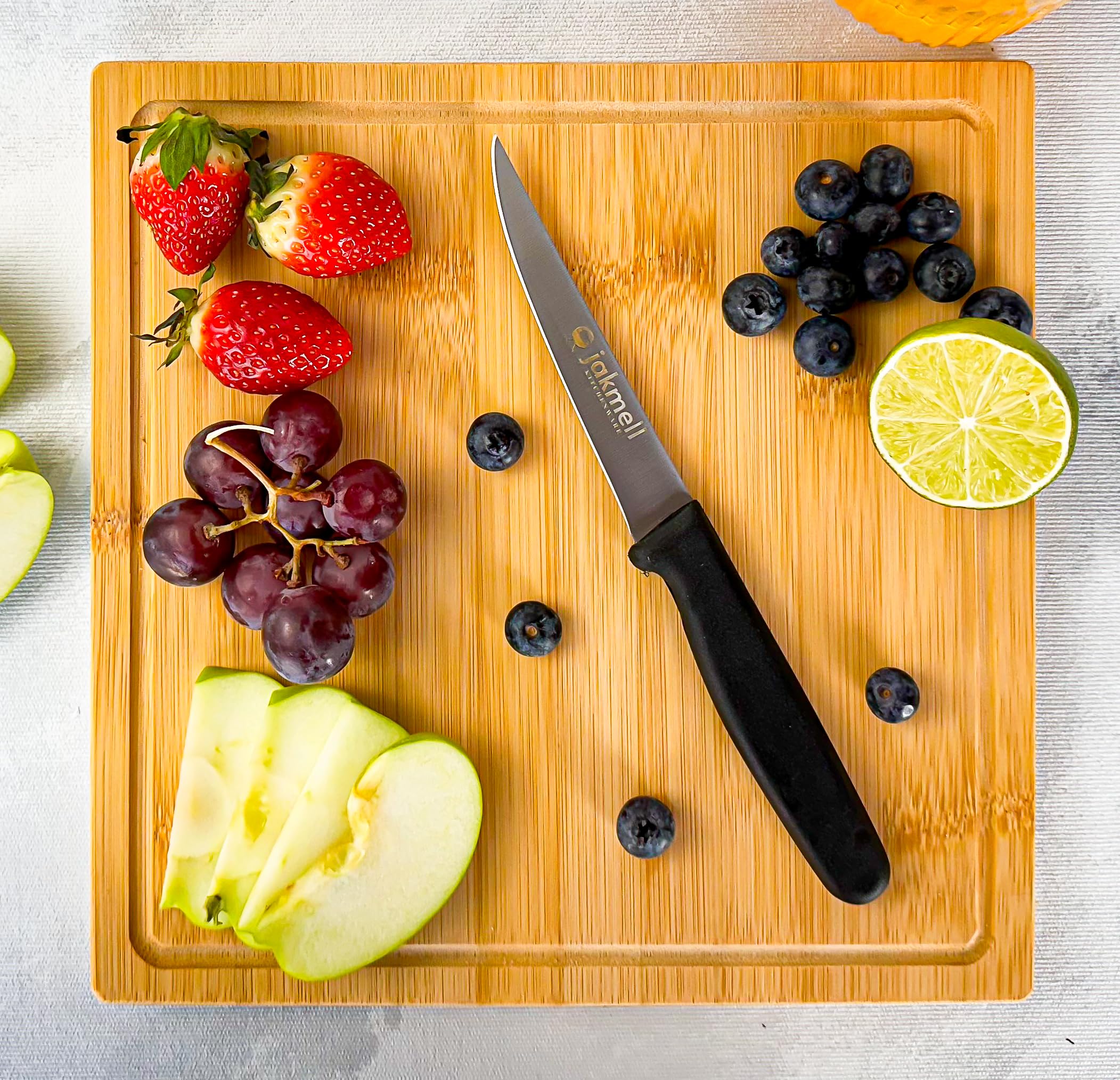 4 Inch Paring Knife with Black Handle - Premium Stainless Steel Kitchen Utility Knife for Peeling, Slicing & Precision Cutting - Ergonomic Non-Slip Grip - Perfect for Fruits, Vegetables & Detailed Food Prep - Ideal for Home Chefs & Professional Kitchens