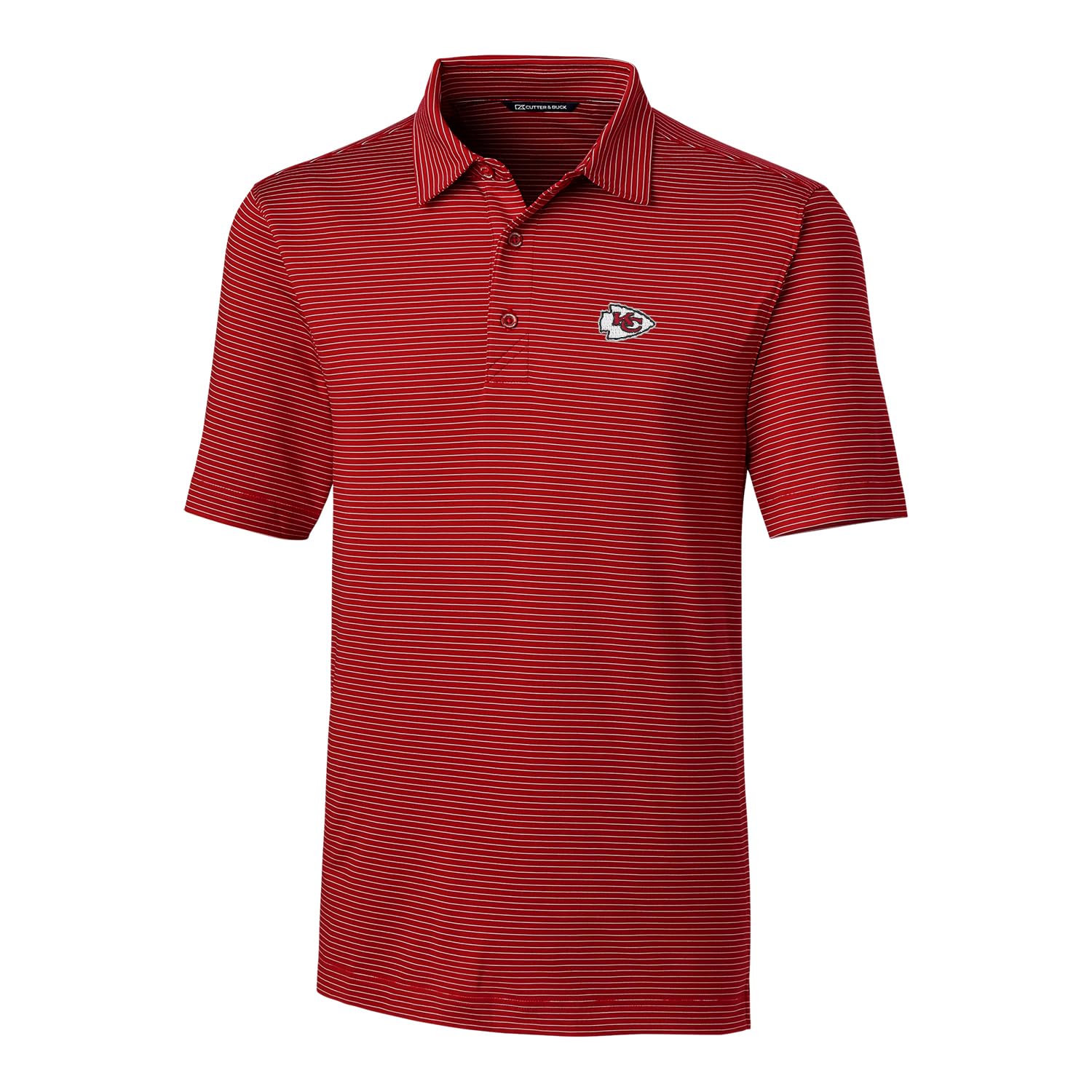 Cutter & Buck Men's NFL Big & Tall Forge Pencil Stripe Polo Shirt - Official Licensed NFL Apparel for Casual Wear & Game Day Outfits