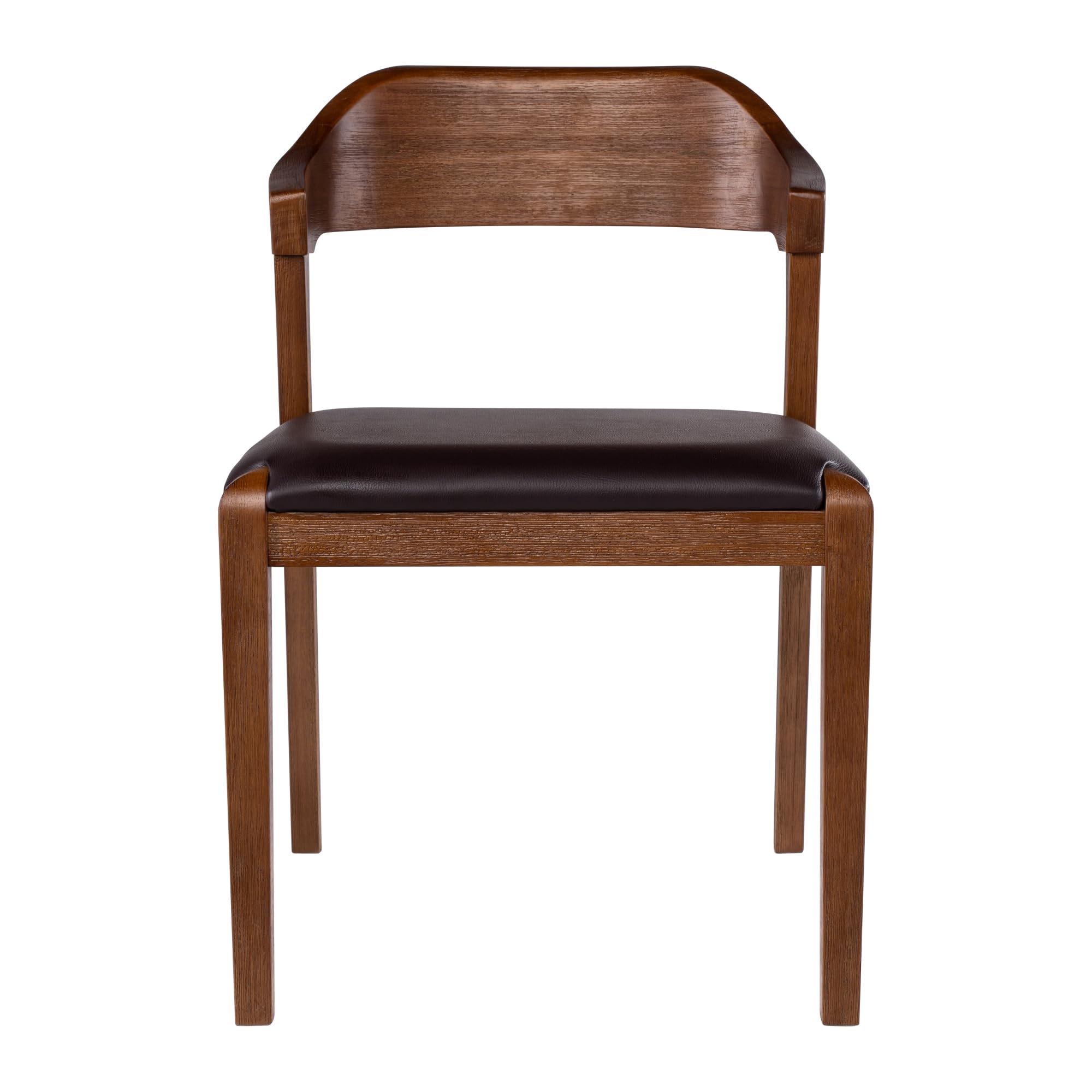 Boraam Rasmus Dining Chair - Solid Wood, Wire-Brushed Chestnut Finish - Perfect for Kitchen, Dining Room & Farmhouse Decor