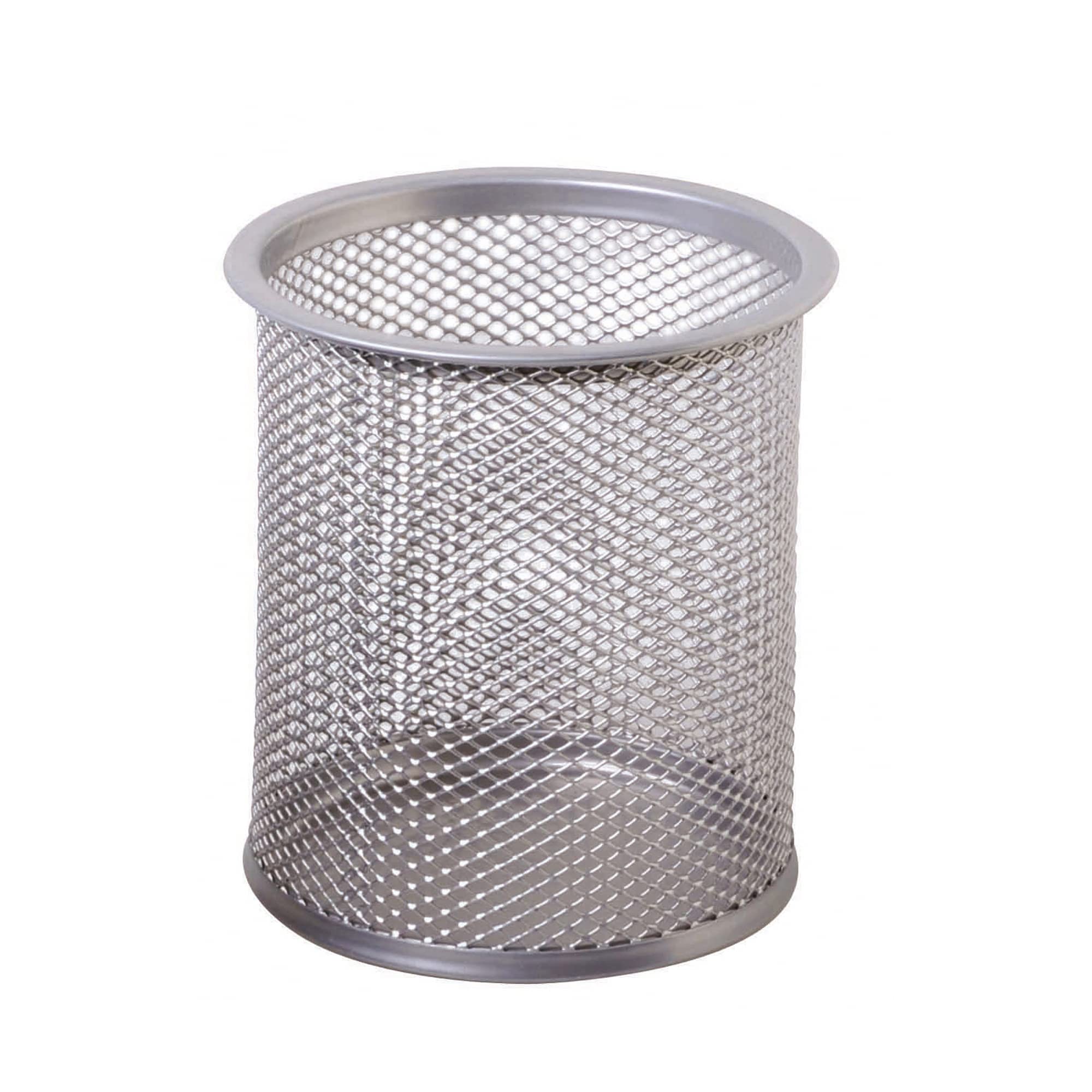 Silver Mesh Art Pen Holder - Elegant Desk Organizer for Home & Office (Model 1221) | Perfect for Writers, Students & Professionals