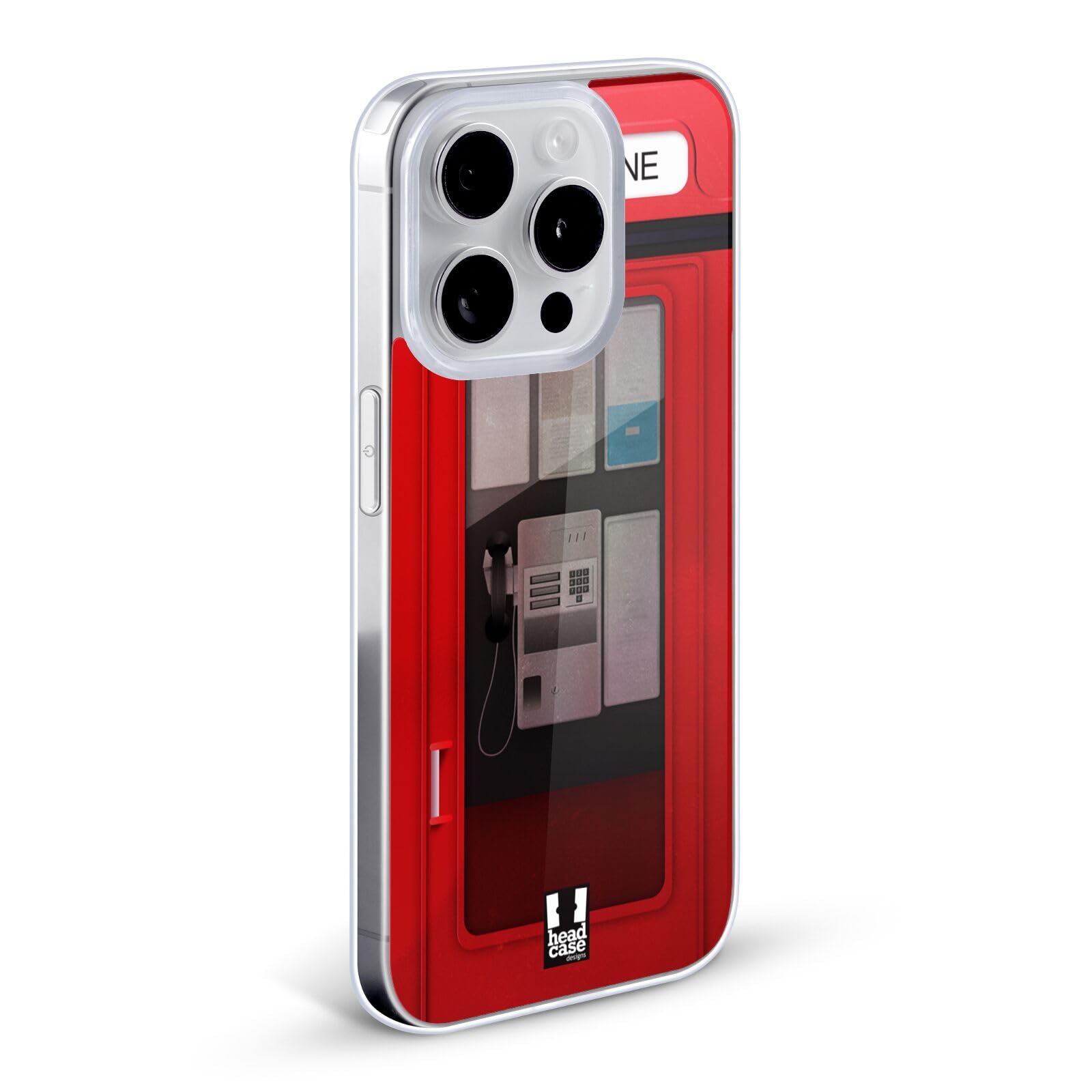 Head Case Designs K8 Telephone Box Soft Gel Case for Apple iPhone 7 Plus & iPhone 8 Plus - Durable Shockproof Phone Cover with Vintage British Style for Daily Use & Travel Protection