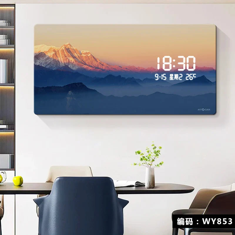 Early Morning Digital LED Wall Clock - Large Display Alarm Clock with Date & Temperature for Bedroom, Office, Kitchen | Easy to Read, Battery Operated