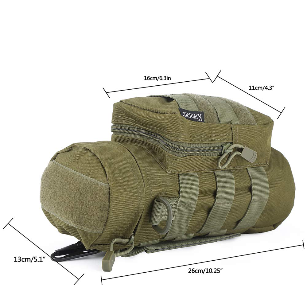 Tactical Molle Water Bottle Holder - Durable Water Bottle Pouches for Backpacks with D-Ring Hook, Ideal for Hiking, Camping, and Outdoor Adventures