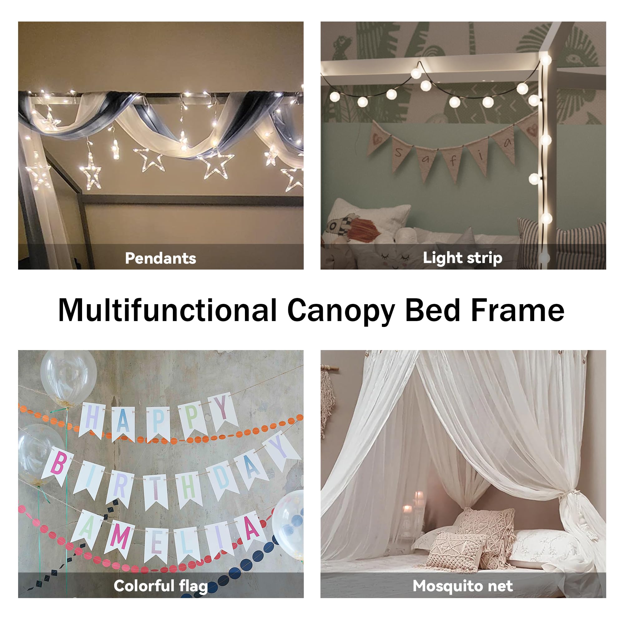 Merax Twin Size Wood House Bed Frame with Wood Slats - No Box Spring Needed, White - Perfect for Kids Rooms, Guest Bedrooms & Small Spaces
